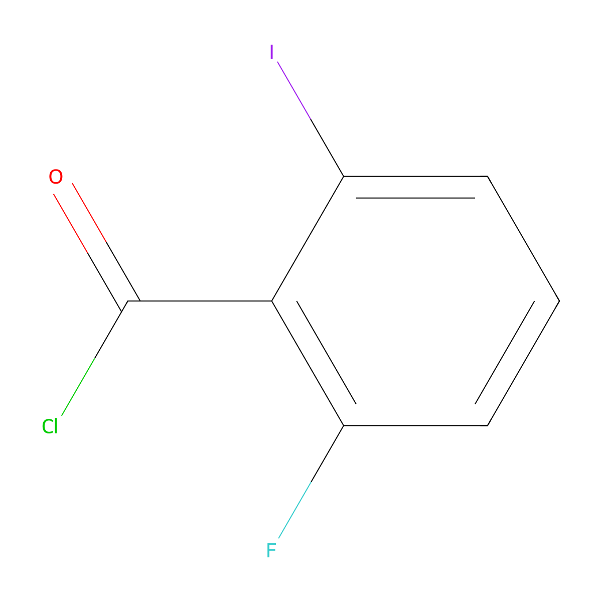 2-Fluoro-6-iodobenzoyl chloride molecular structure, CAS 111771-12-1