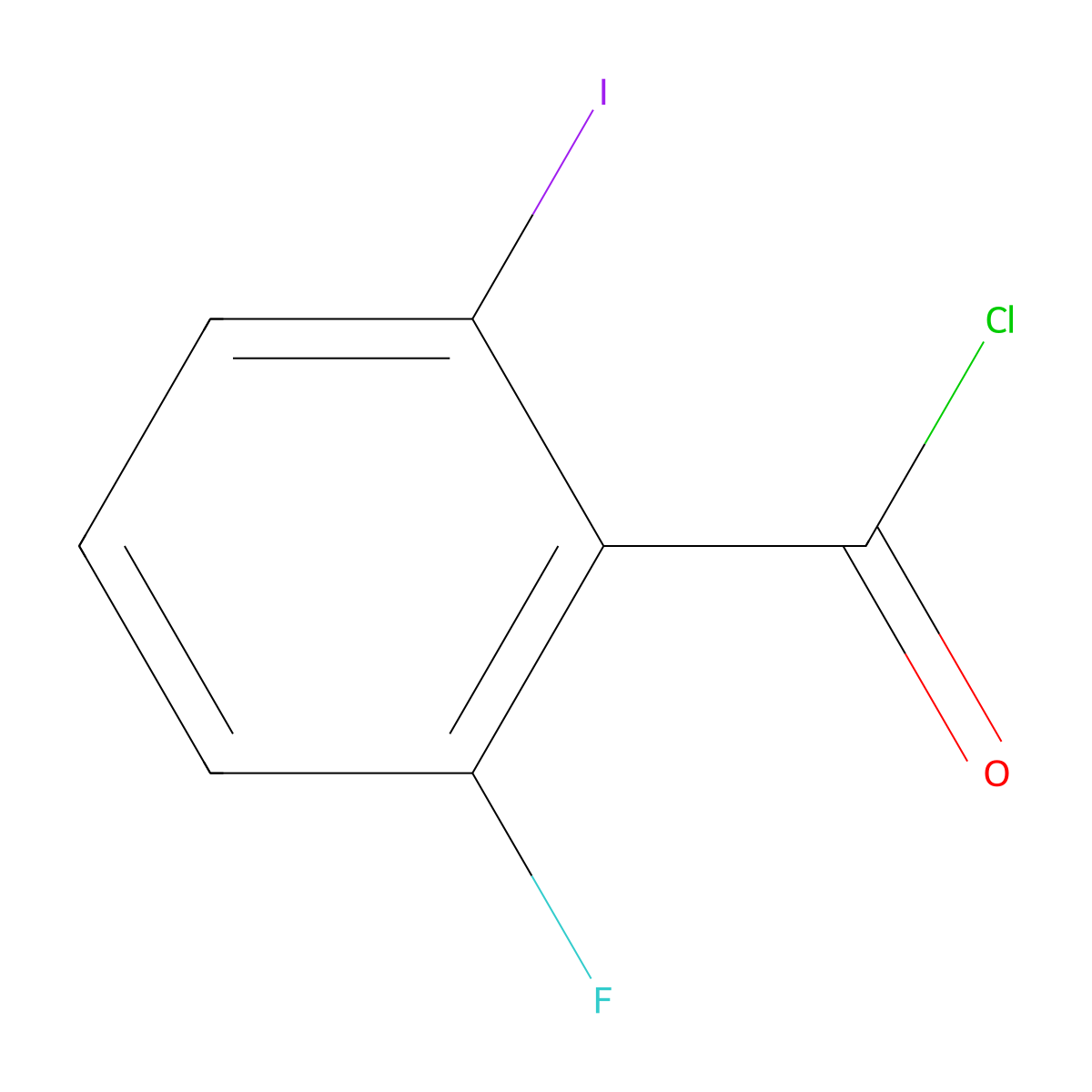 2-Fluoro-6-iodobenzoyl chloride molecular structure, CAS 111771-12-1