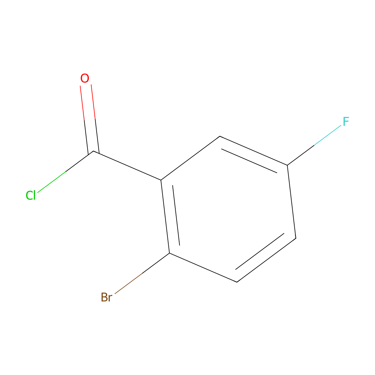 2-Bromo-5-fluorobenzoyl chloride molecular structure, CAS 111771-13-2