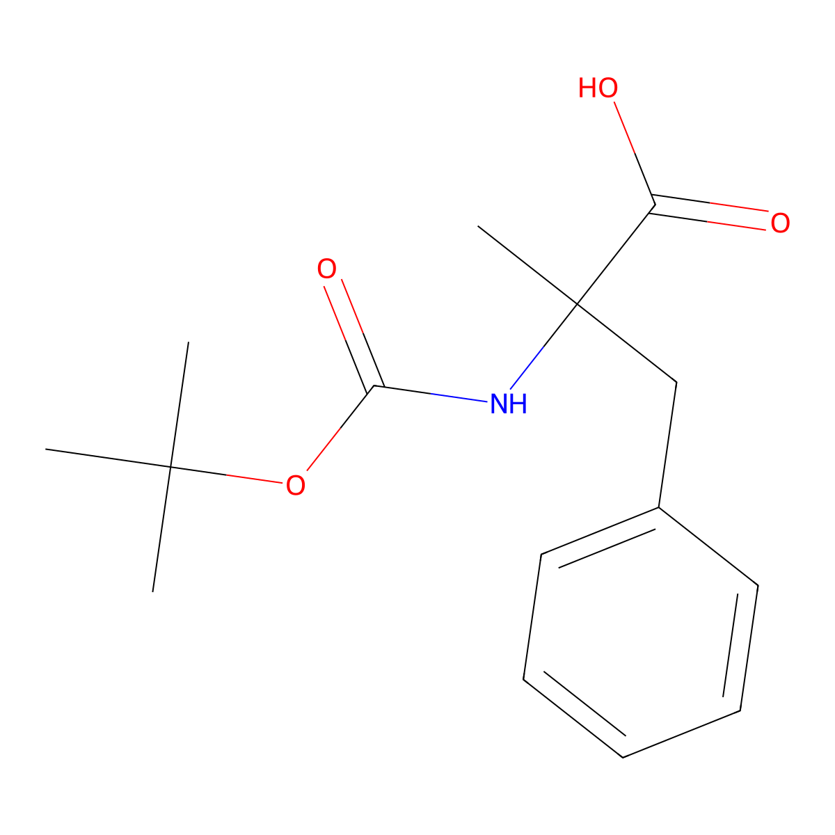 Boc-alpha-methyl-L-phenylalanine molecular structure, CAS 111771-58-5
