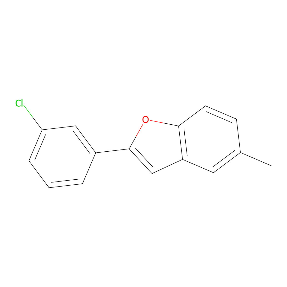 2-(3-Chlorophenyl)-5-methylbenzofuran molecular structure, CAS 1117722-87-8