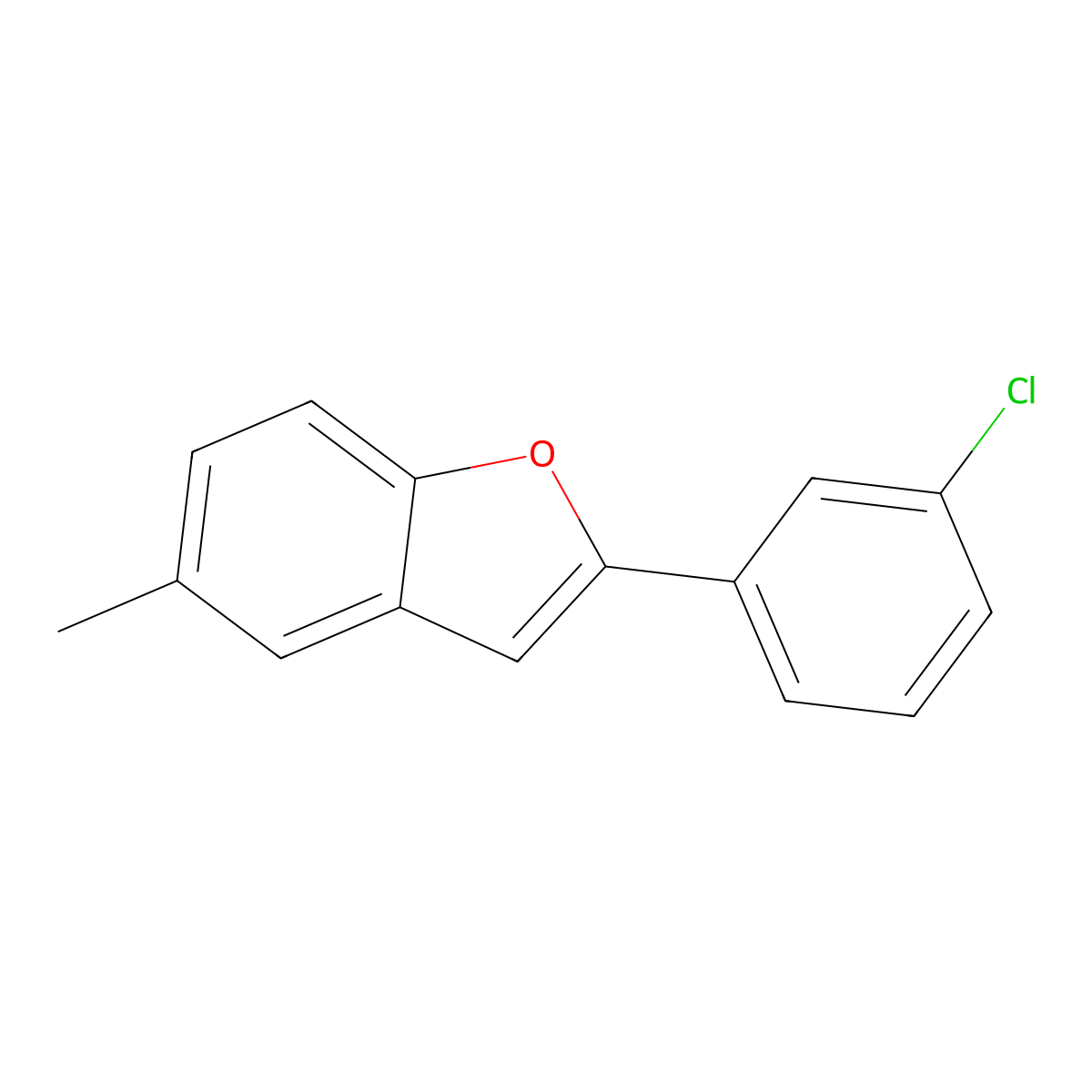 2-(3-Chlorophenyl)-5-methylbenzofuran molecular structure, CAS 1117722-87-8