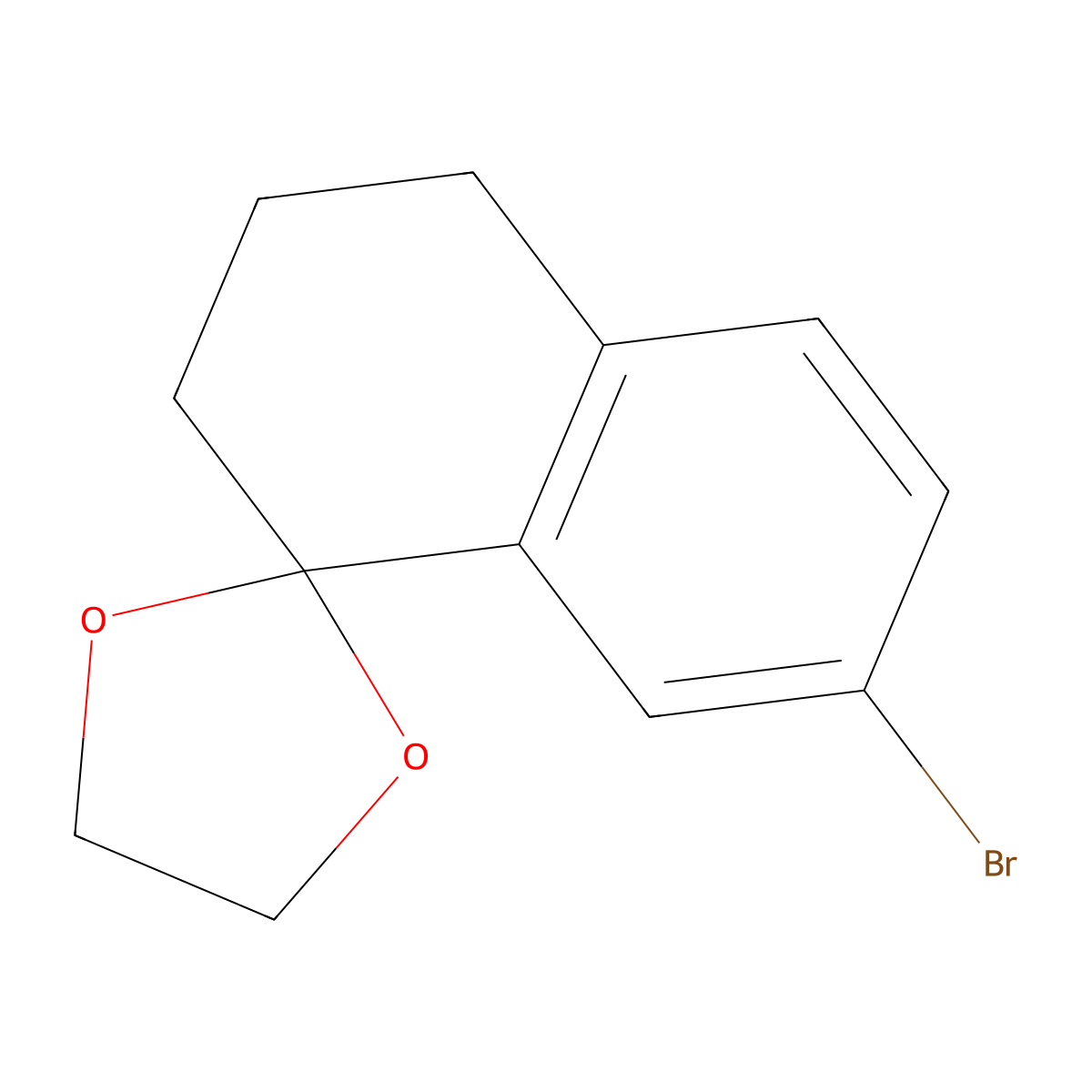7'-Bromo-3',4'-dihydro-2'H-spiro[[1,3]dioxolane-2,1'-naphthalene] molecular structure, CAS 111773-13-8