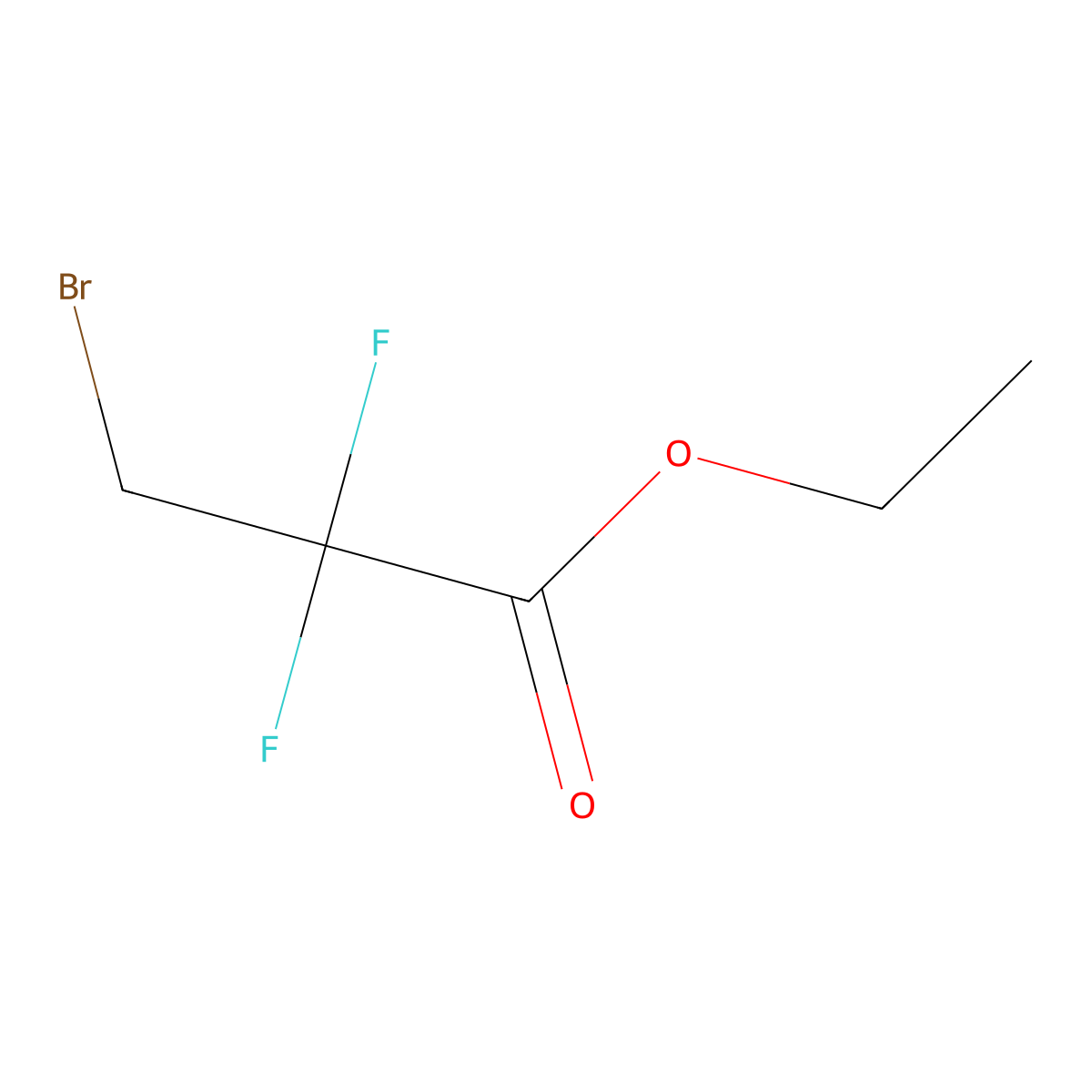 Ethyl 3-bromo-2,2-difluoropropanoate molecular structure, CAS 111773-24-1