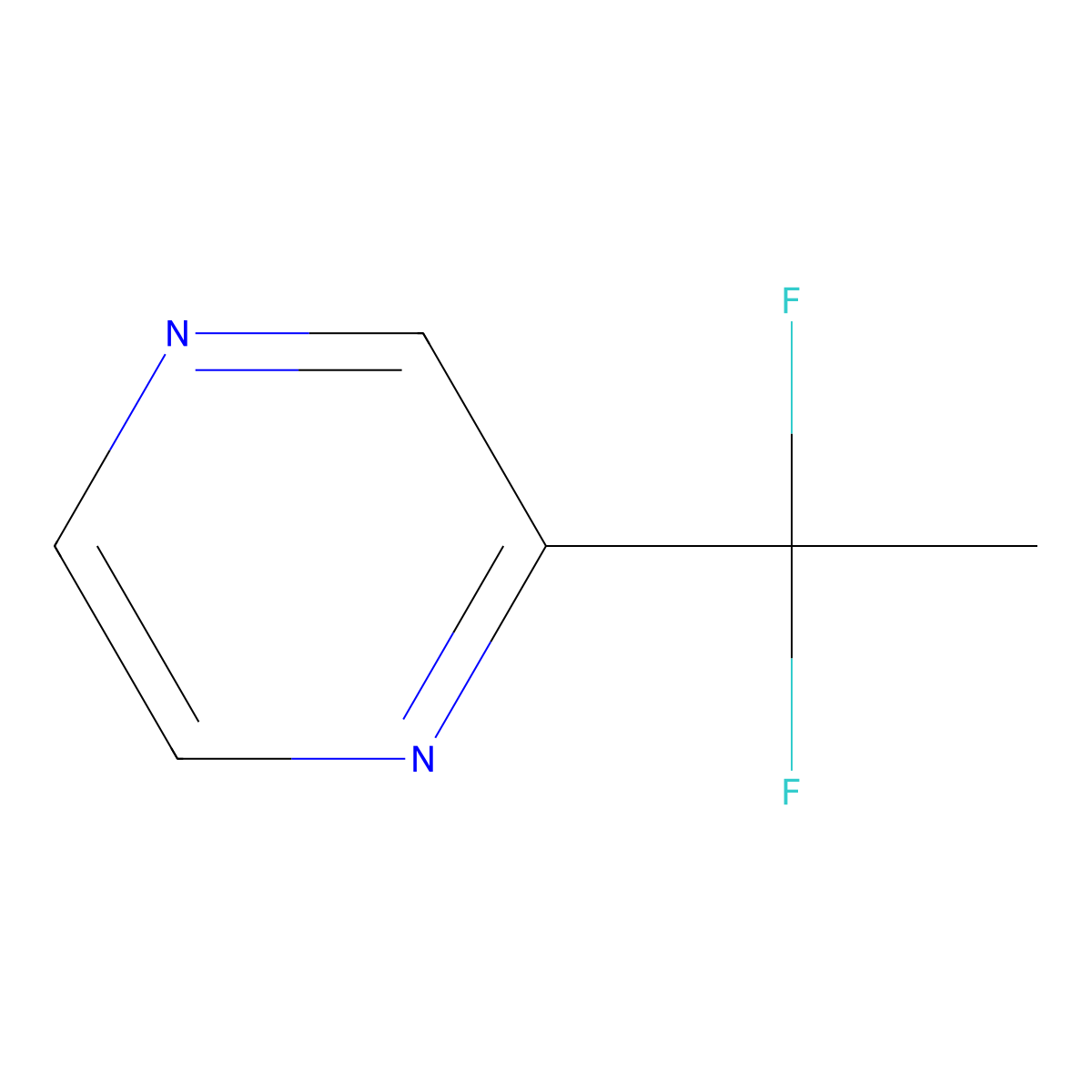 2-(1,1-Difluoroethyl)pyrazine molecular structure, CAS 111781-49-8