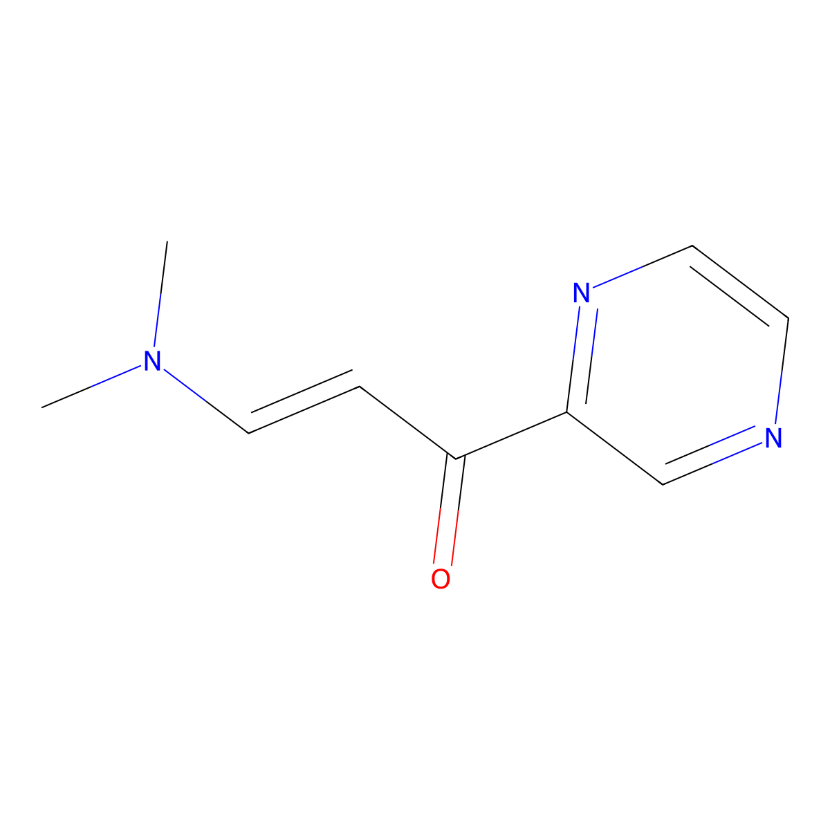 3-(Dimethylamino)-1-(2-pyrazinyl)-2-propen-1-one molecular structure, CAS 111781-53-4