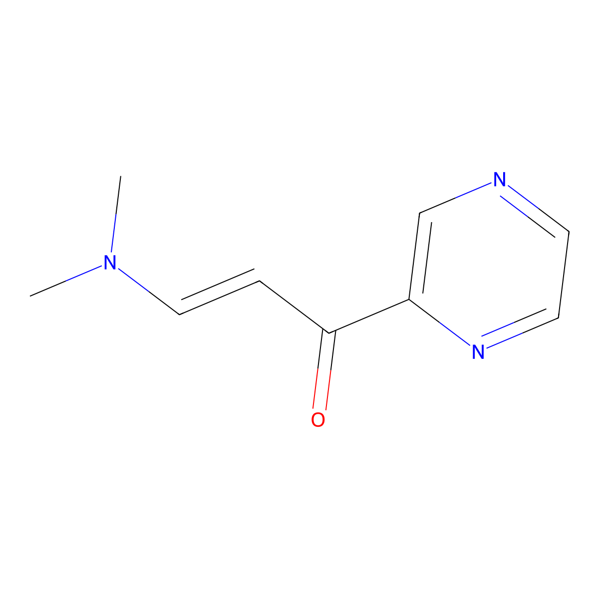 3-(Dimethylamino)-1-(2-pyrazinyl)-2-propen-1-one molecular structure, CAS 111781-53-4