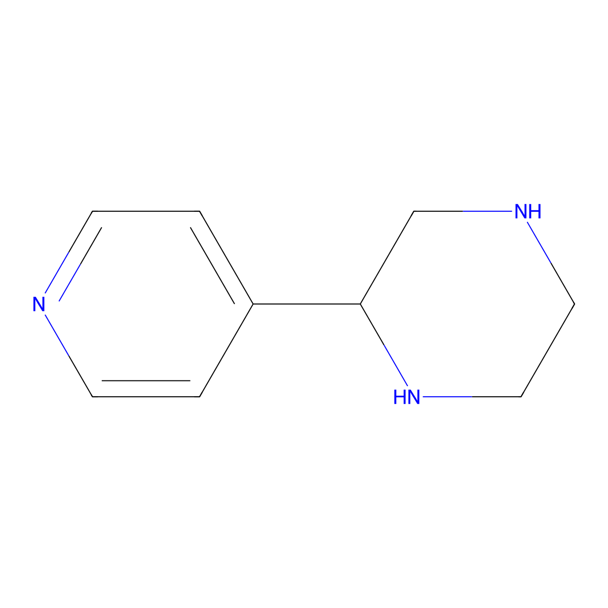 2-(4-Pyridinyl)piperazine molecular structure, CAS 111781-57-8