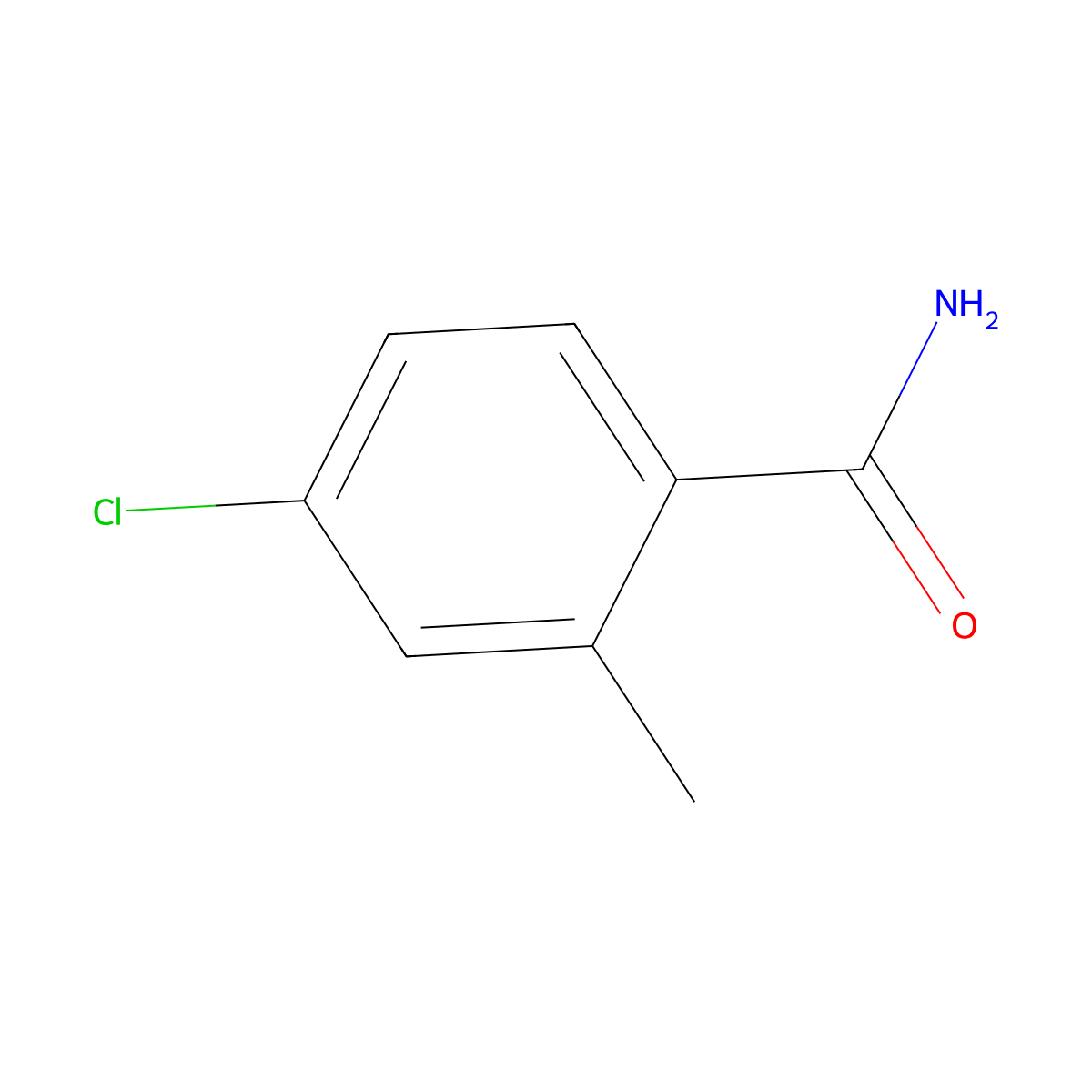 4-Chloro-2-methylbenzamide molecular structure, CAS 1117843-17-0