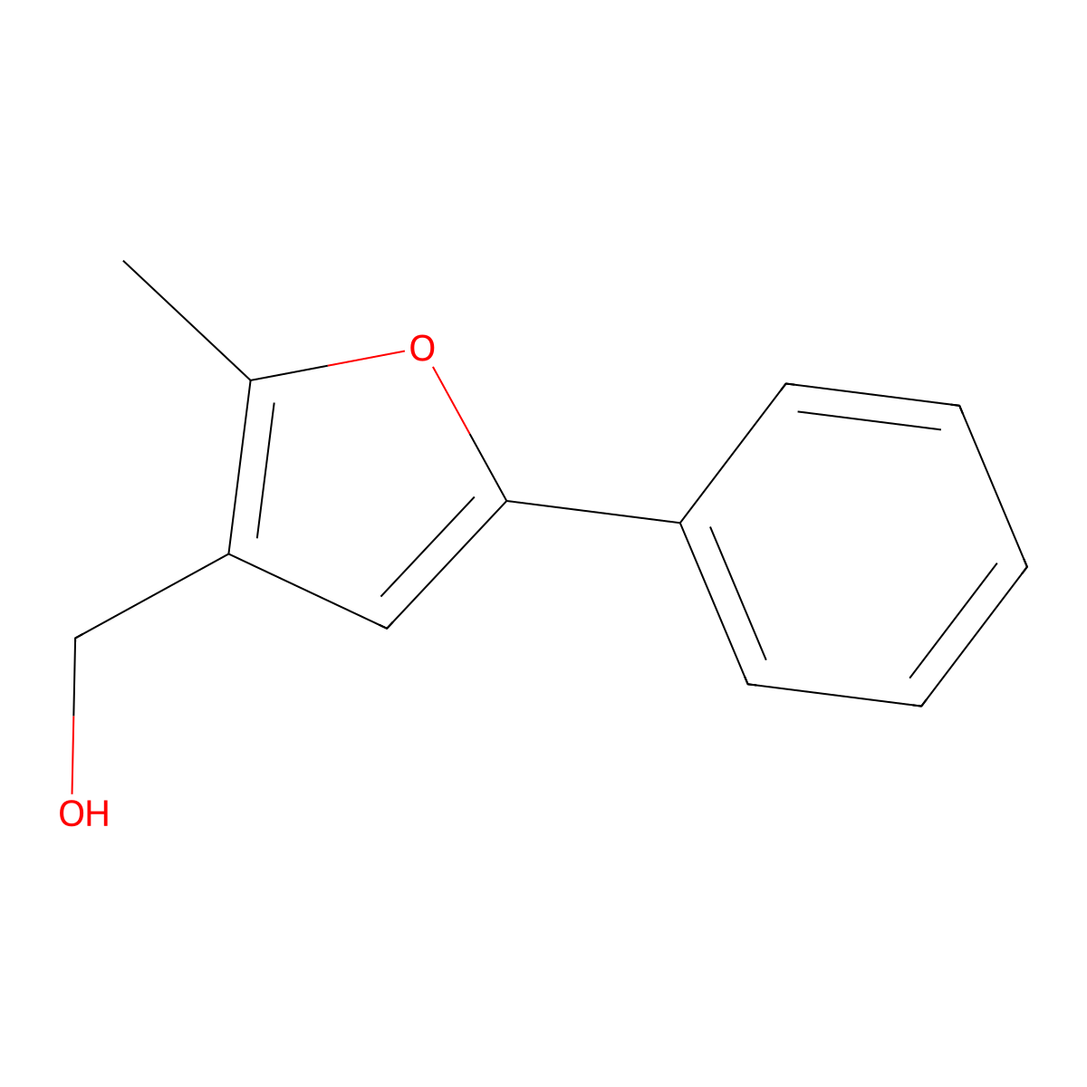 (2-Methyl-5-phenylfuran-3-yl)methanol molecular structure, CAS 111787-91-8
