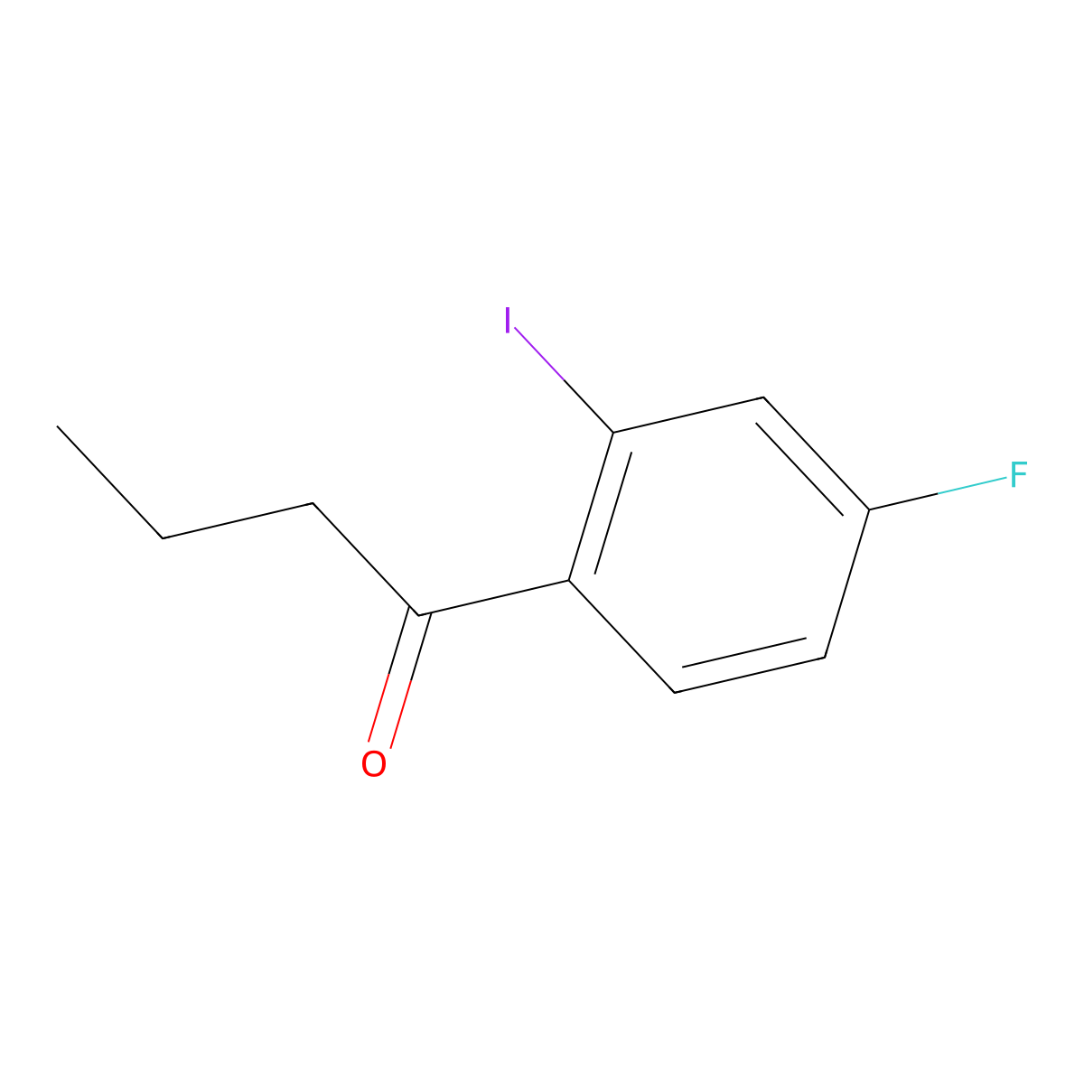 1-(4-Fluoro-2-iodophenyl)butan-1-one molecular structure, CAS 111790-35-3
