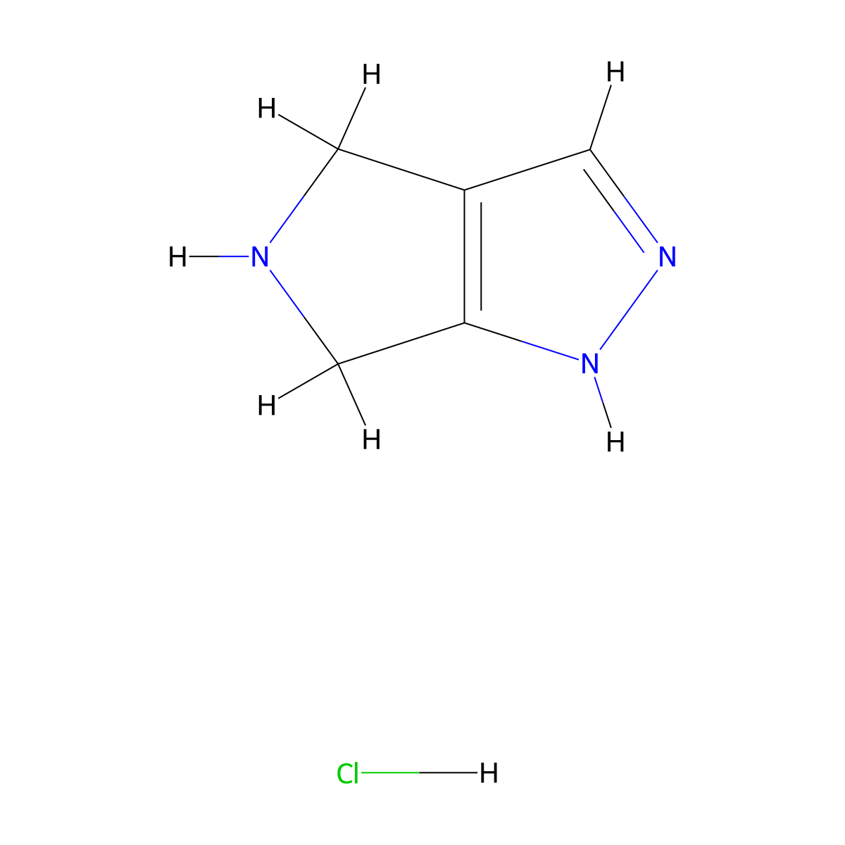 1,4,5,6-Tetrahydropyrrolo[3,4-c]pyrazole hydrochloride molecular structure, CAS 1117915-55-5