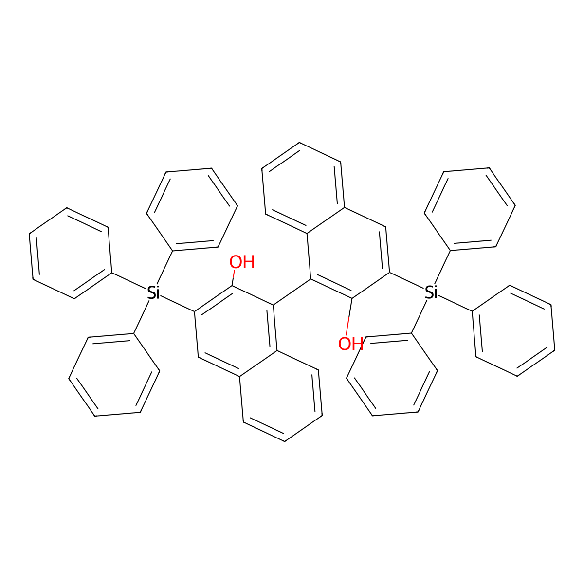 (S)-3,3'-Bis(triphenylsilyl)-[1,1'-binaphthalene]-2,2'-diol molecular structure, CAS 111795-33-6