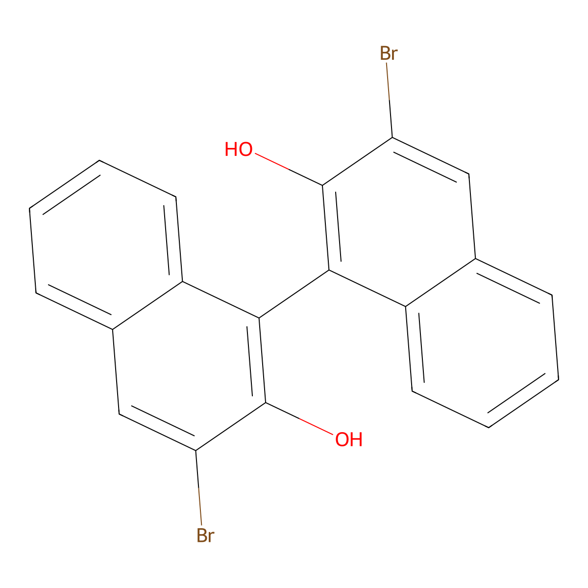 (R)-3,3'-Dibromo-1,1'-bi-2-naphthol molecular structure, CAS 111795-43-8
