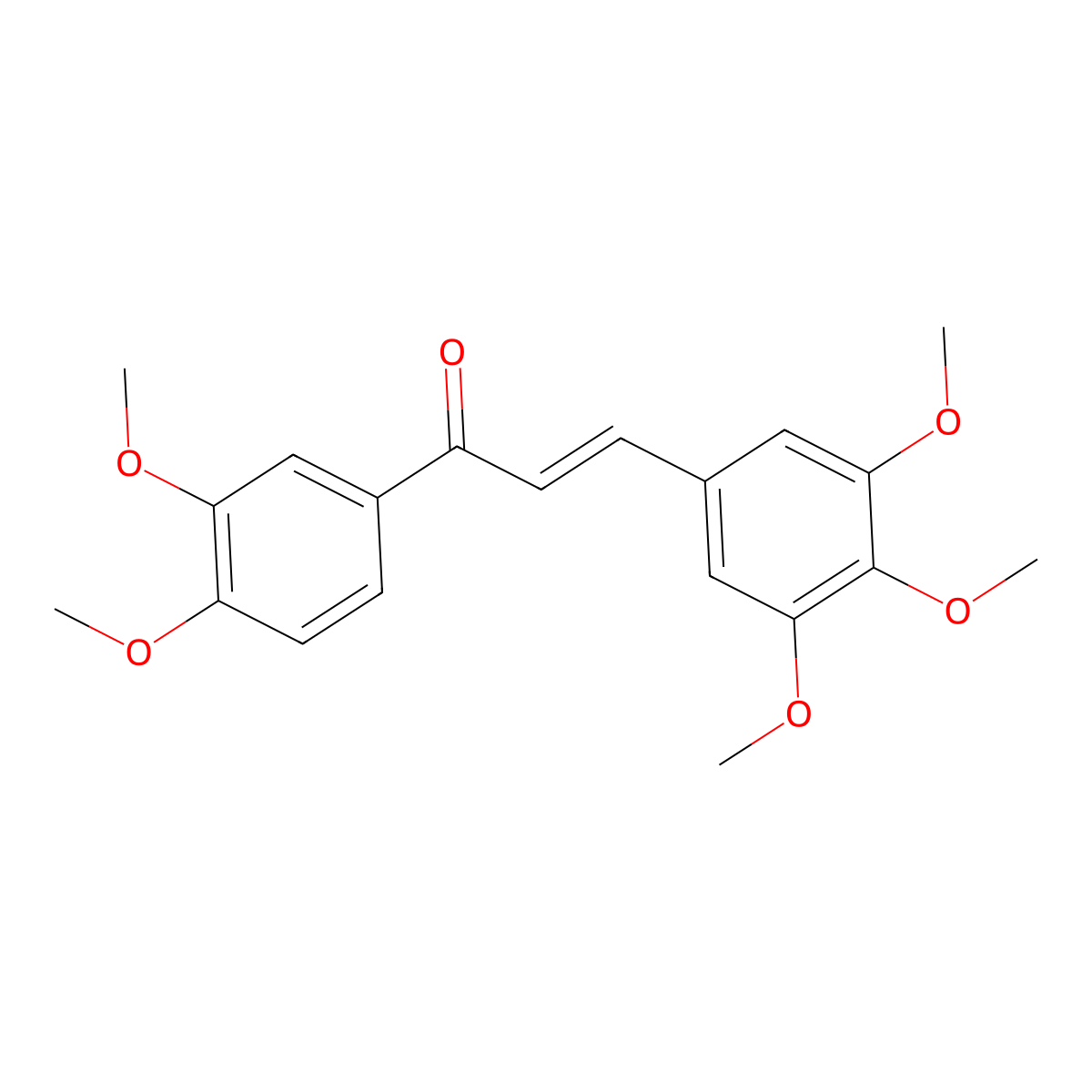 (2E)-1-(3,4-dimethoxyphenyl)-3-(3,4,5-trimethoxyphenyl)prop-2-en-1-one molecular structure, CAS 111797-22-9