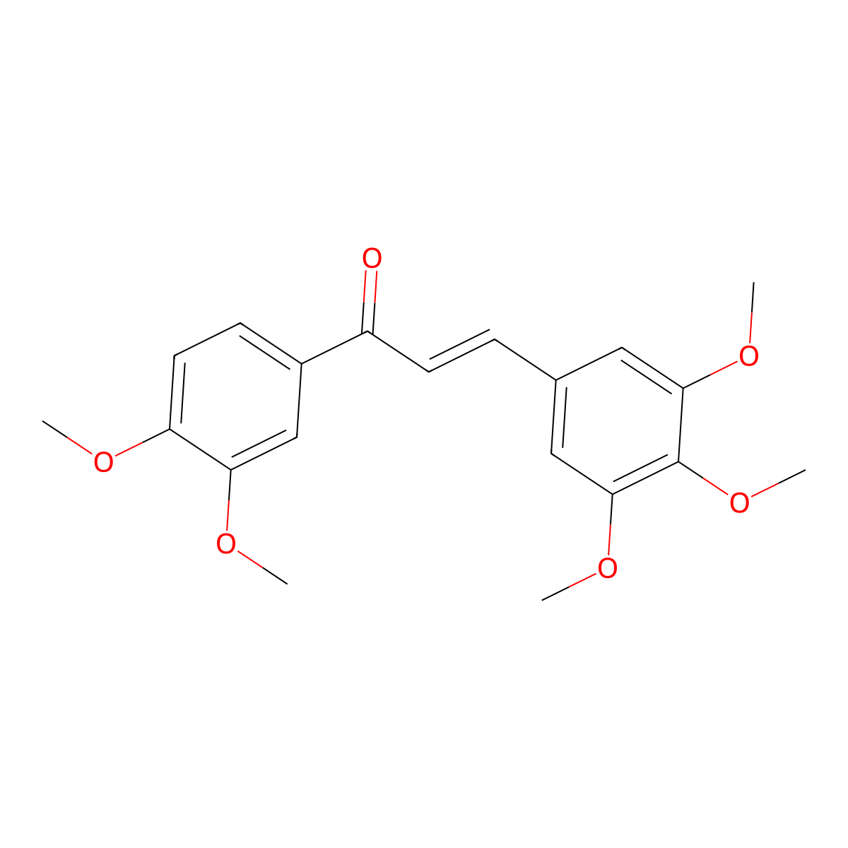 (2E)-1-(3,4-dimethoxyphenyl)-3-(3,4,5-trimethoxyphenyl)prop-2-en-1-one molecular structure, CAS 111797-22-9