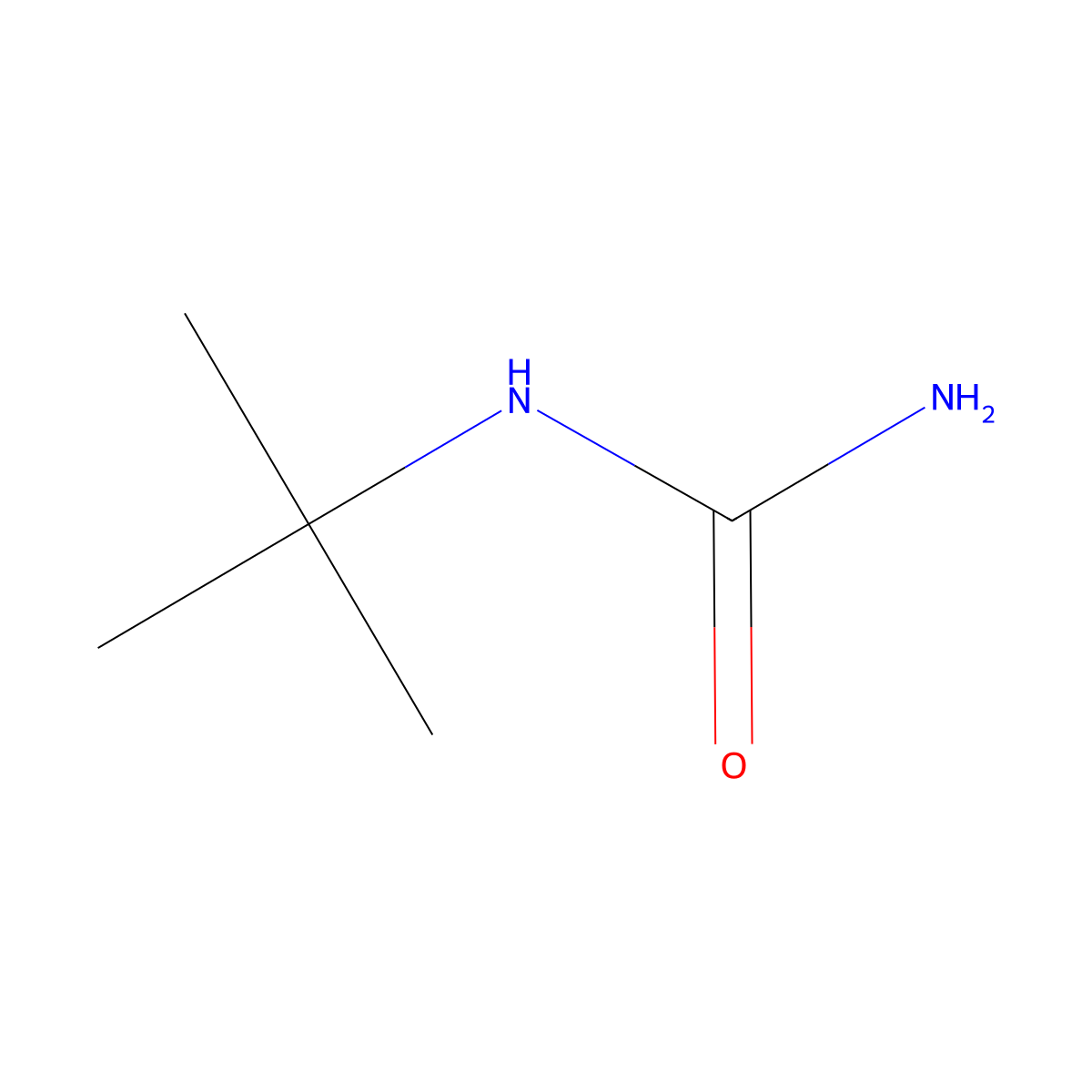 (1,1-Dimethylethyl)urea molecular structure, CAS 1118-12-3