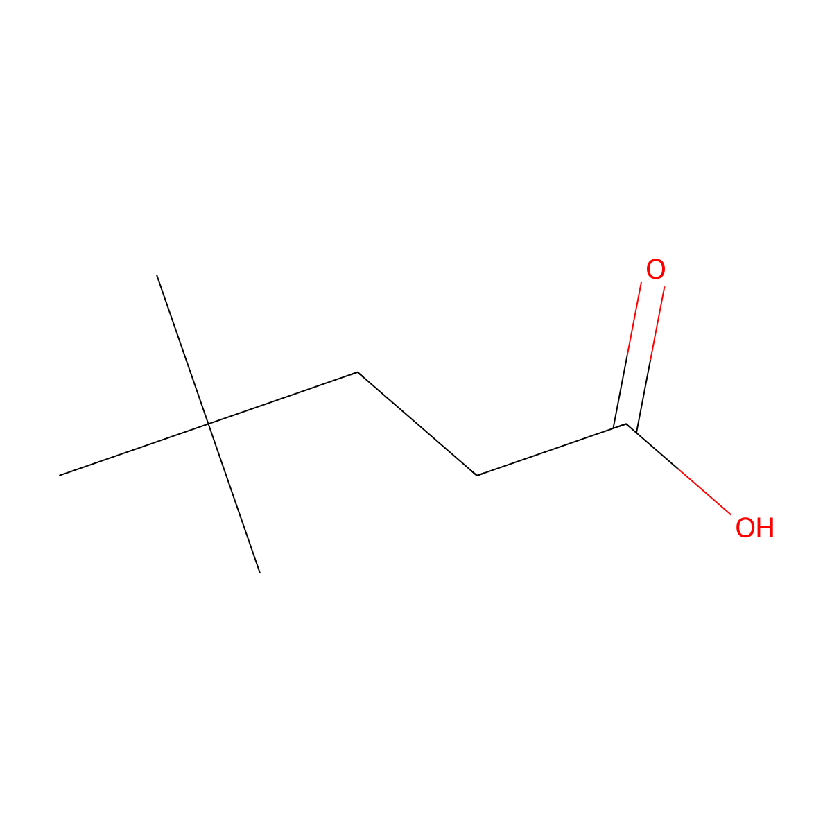 4,4-Dimethylpentanoic acid molecular structure, CAS 1118-47-4