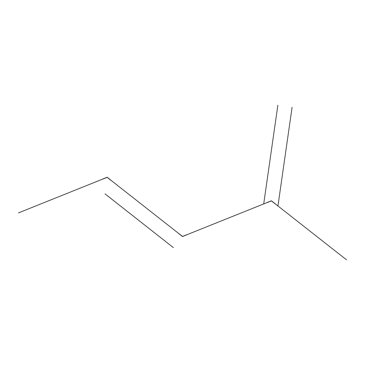 1,3-Pentadiene, 2-methyl- molecular structure, CAS 1118-58-7