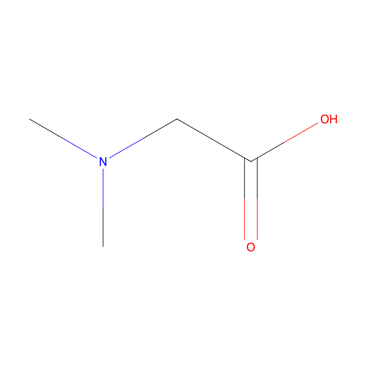 N,N-Dimethylglycine molecular structure, CAS 1118-68-9