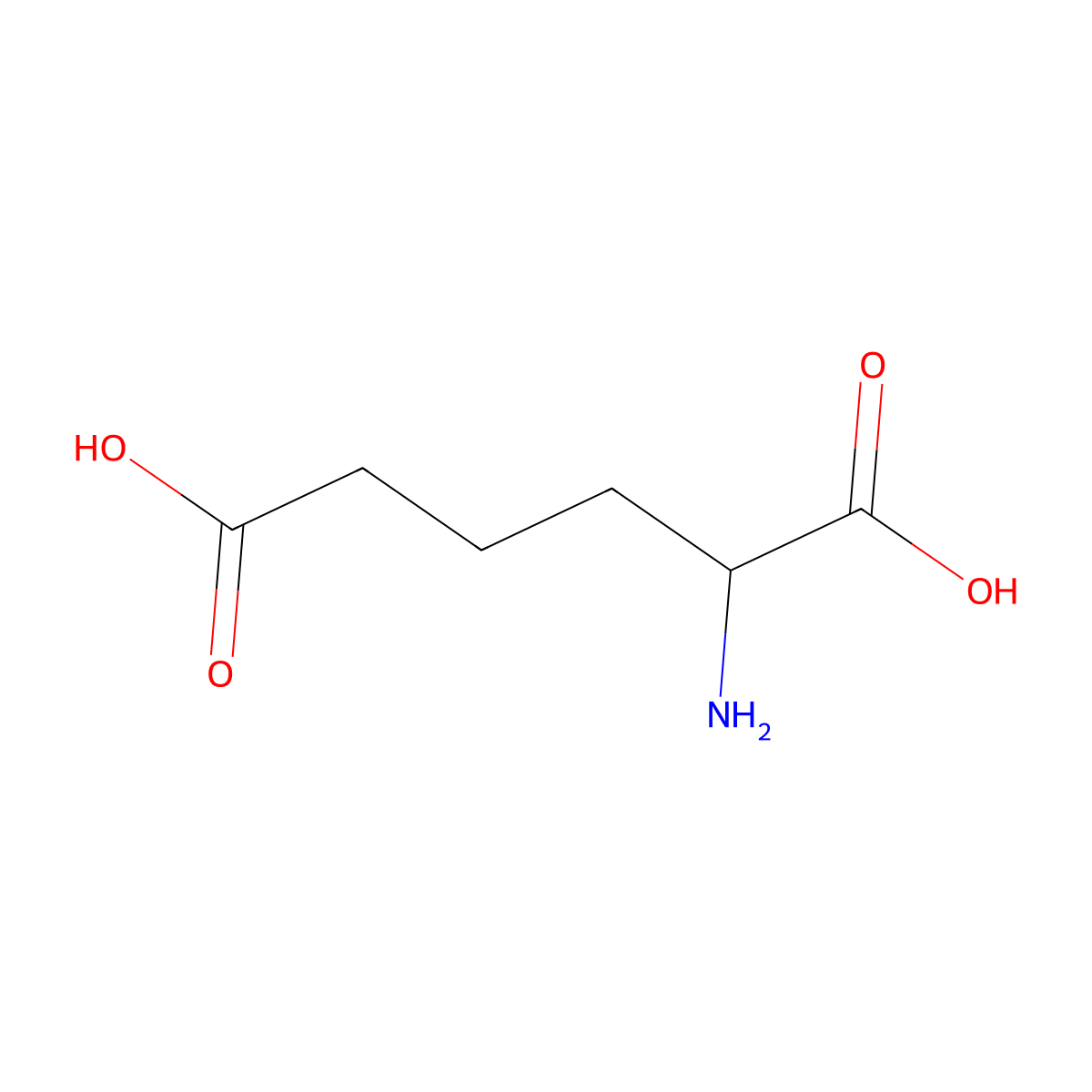 L-2-Aminoadipic Acid molecular structure, CAS 1118-90-7
