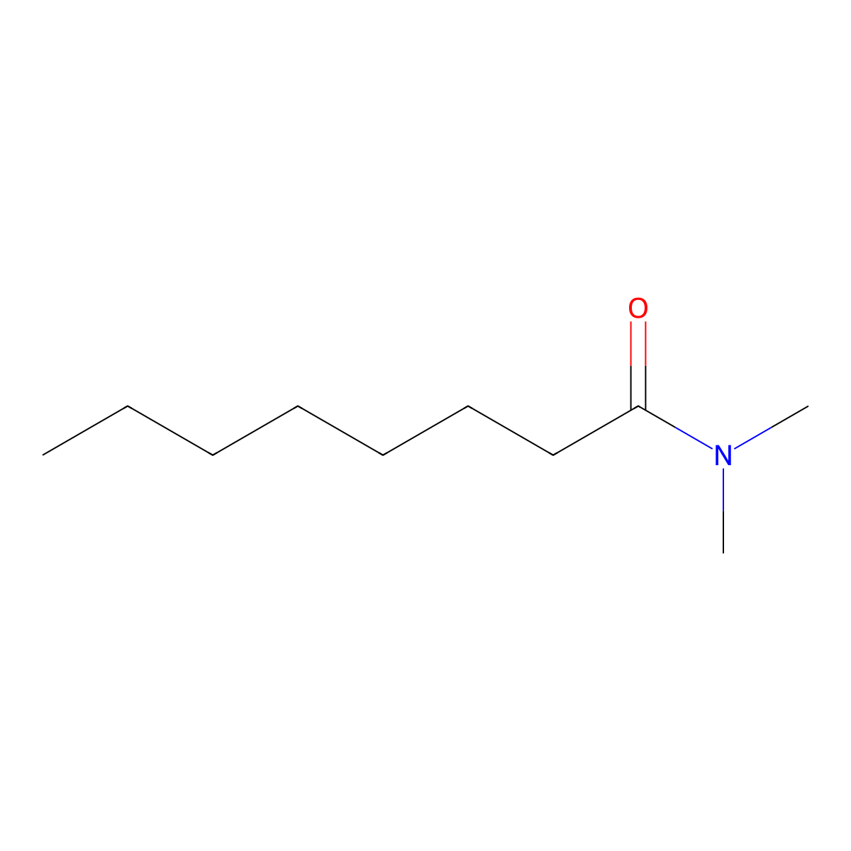 N,N-Dimethyloctanamide molecular structure, CAS 1118-92-9