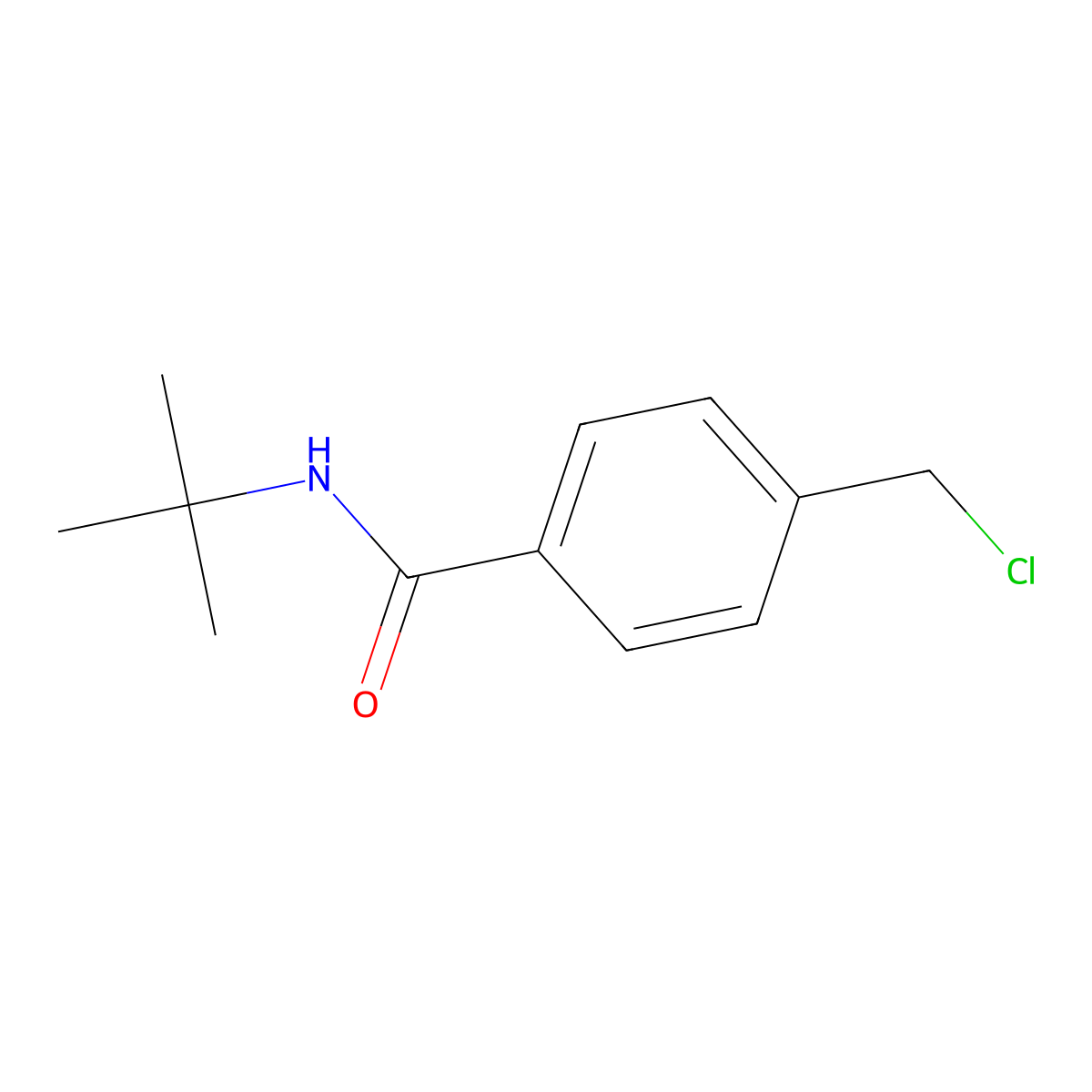 N-Tert-butyl-4-(chloromethyl)benzamide molecular structure, CAS 111818-35-0