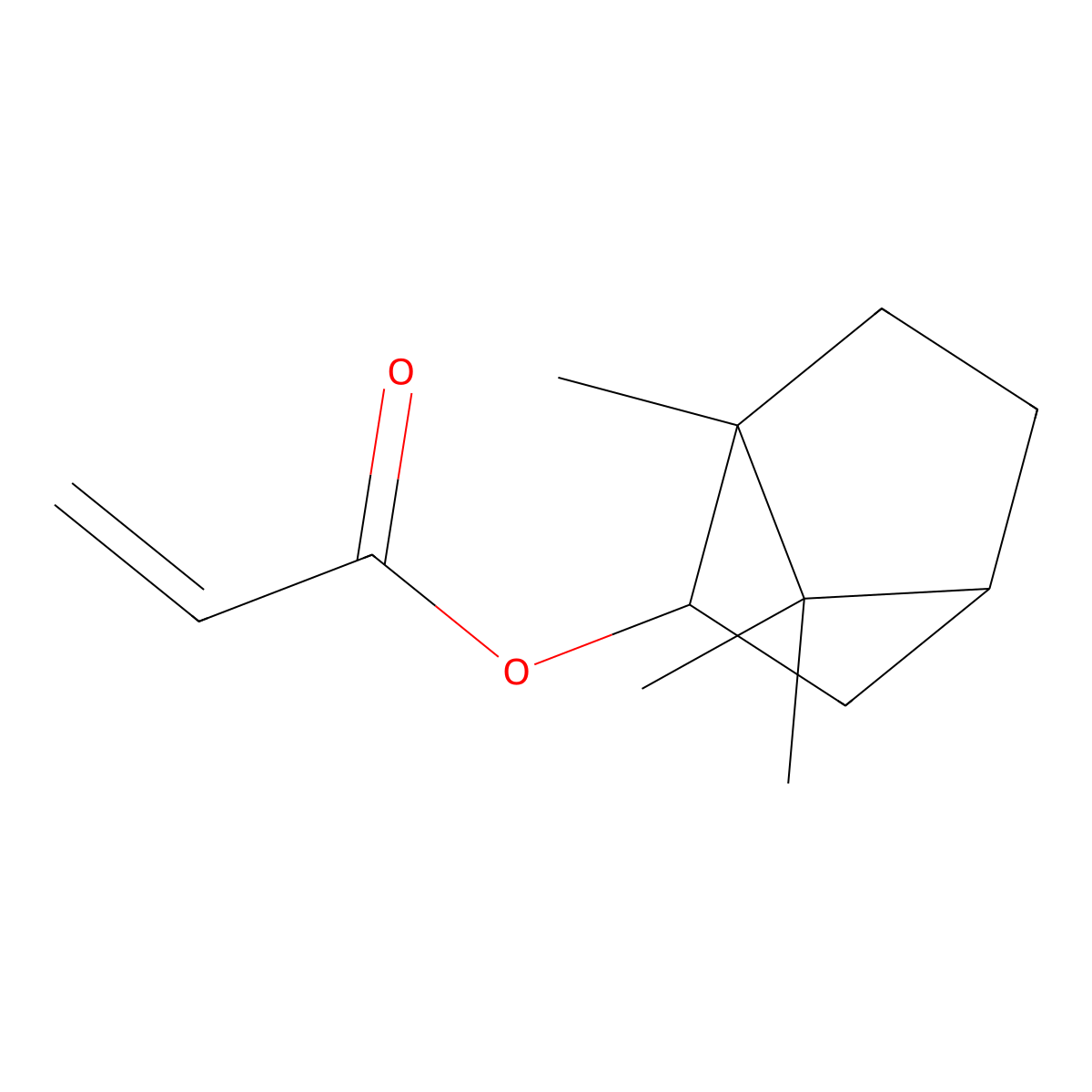 1,7,7-Trimethylbicyclo(2.2.1)heptan-2-yl acrylate molecular structure, CAS 111821-21-7