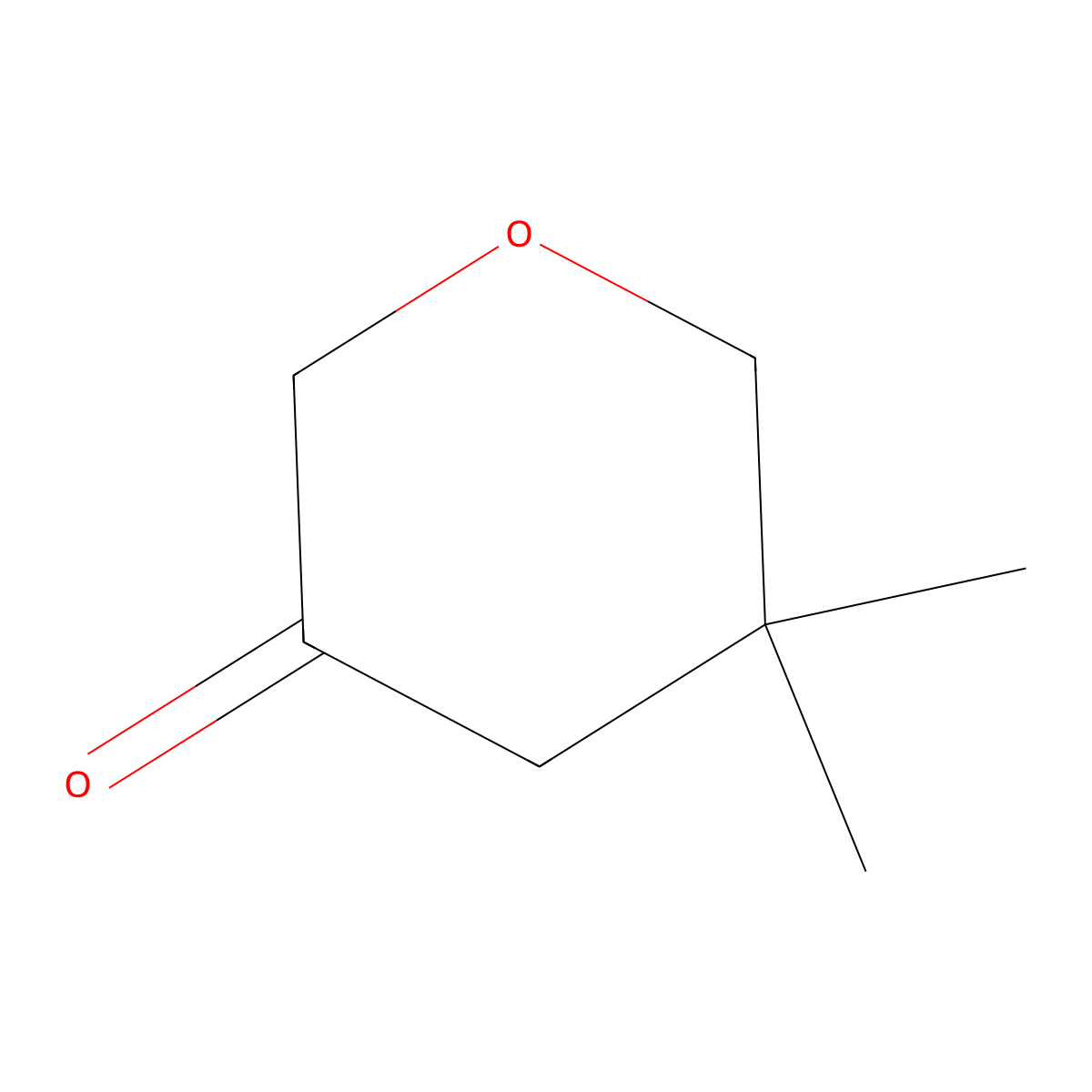 5,5-Dimethyloxan-3-one molecular structure, CAS 111826-28-9