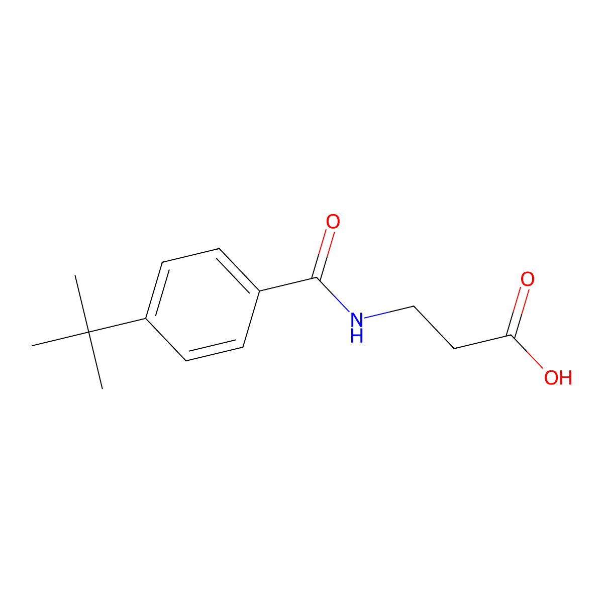 3-[(4-Tert-butylphenyl)formamido]propanoic acid molecular structure, CAS 111830-21-8