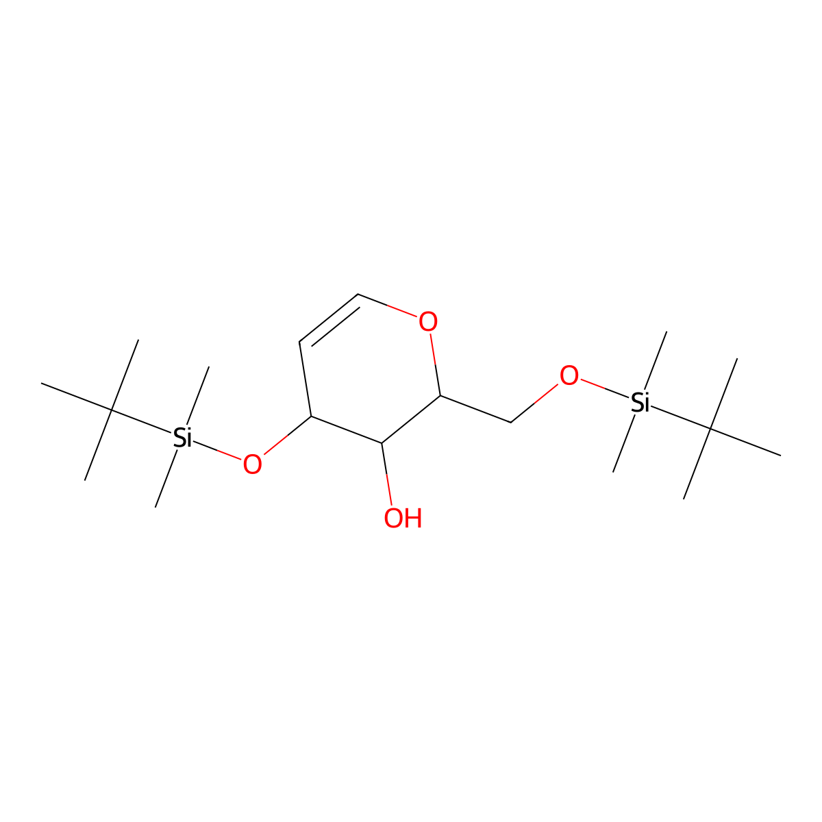 3,6-Di-O-tert-butyldimethylsilyl-D-glucal molecular structure, CAS 111830-53-6