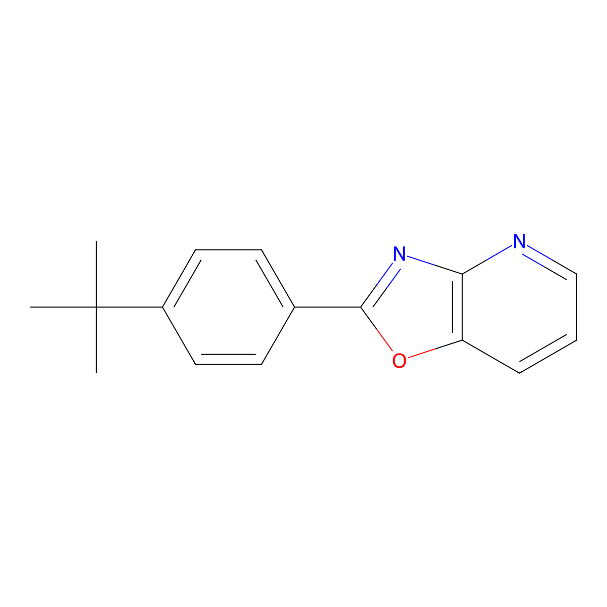 2-(4-tert-Butylphenyl)[1,3]oxazolo[4,5-b]pyridine molecular structure, CAS 111831-80-2