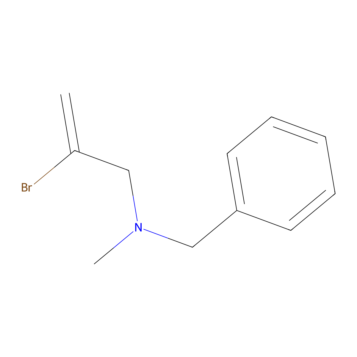 N-benzyl-2-bromo-N-methylprop-2-en-1-amine molecular structure, CAS 111831-90-4
