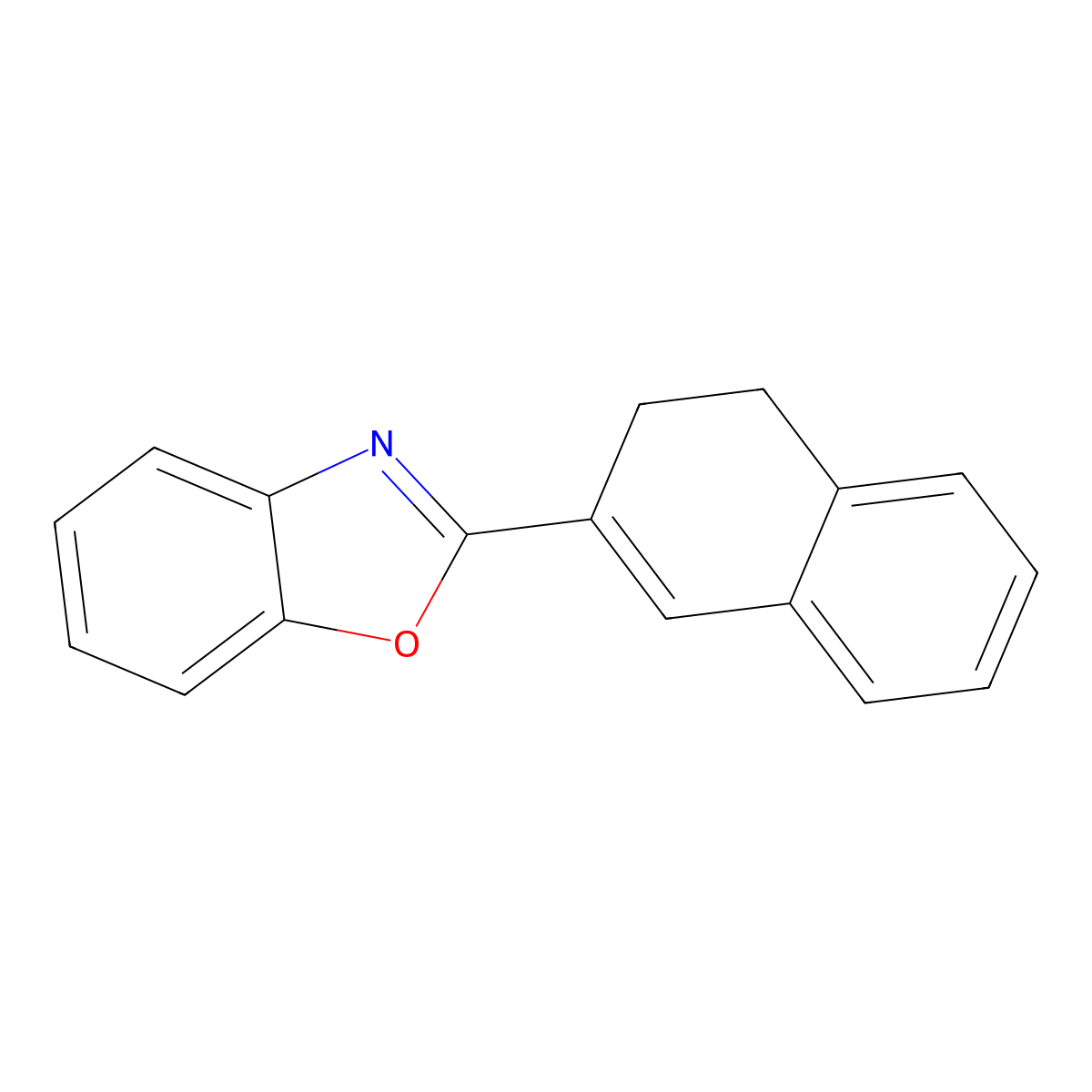 2-(3,4-Dihydronaphthalen-2-yl)-1,3-benzoxazole molecular structure, CAS 111836-60-3