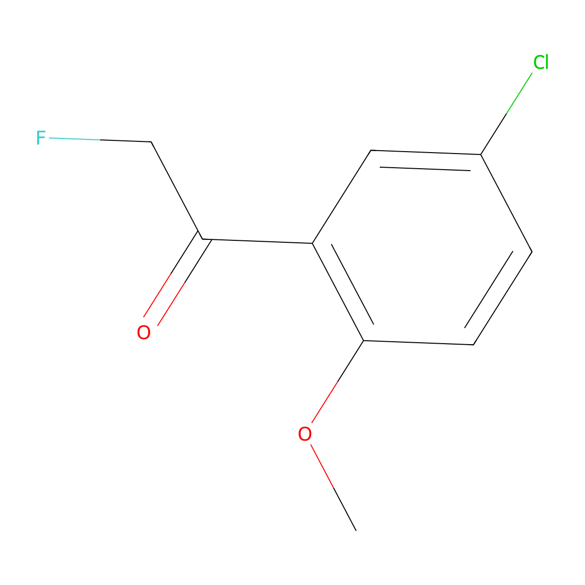 1-(5-Chloro-2-methoxyphenyl)-2-fluoroethanone molecular structure, CAS 111840-97-2