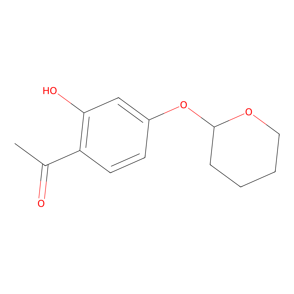 Ethanone, 1-[2-hydroxy-4-[(tetrahydro-2H-pyran-2-yl)oxy]phenyl]- molecular structure, CAS 111841-07-7