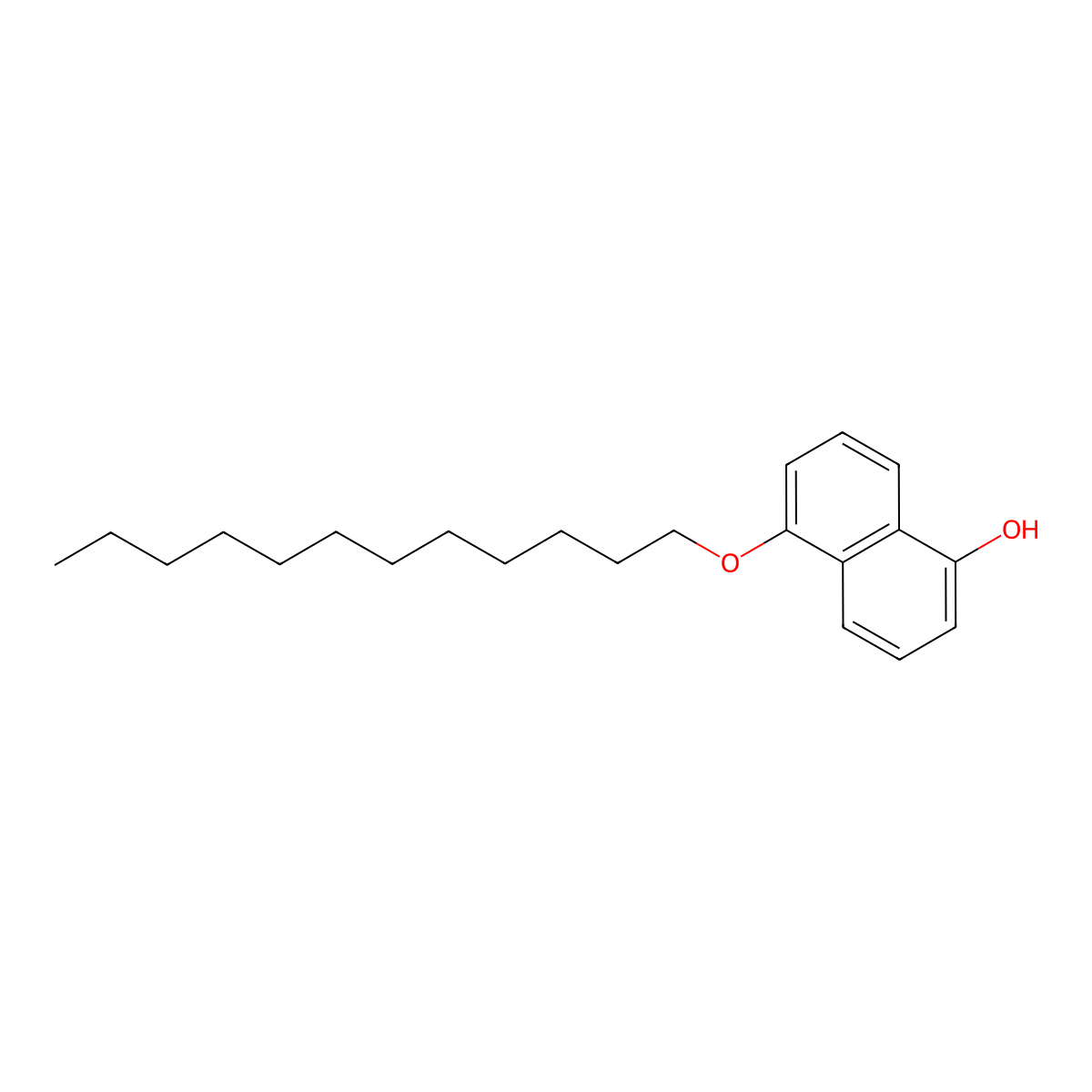 1-Naphthalenol, 5-(dodecyloxy)- molecular structure, CAS 111841-32-8