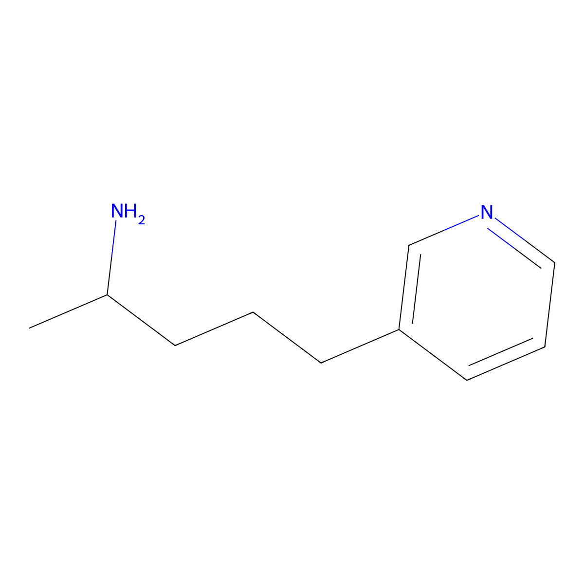 5-(Pyridin-3-yl)pentan-2-amine molecular structure, CAS 111848-81-8