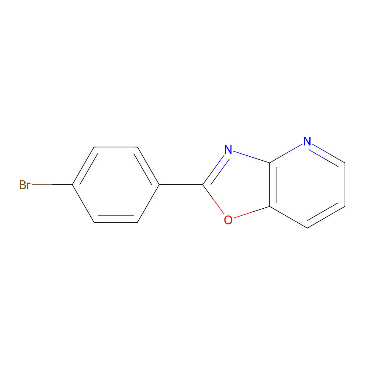 2-(4-Bromophenyl)oxazolo[4,5-b]pyridine molecular structure, CAS 111852-42-7
