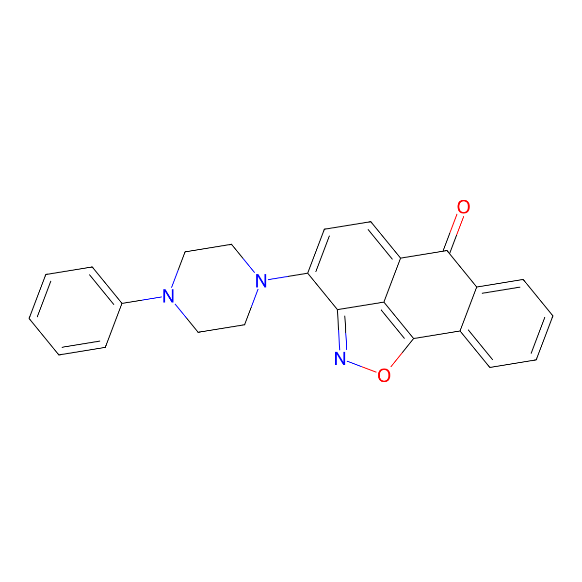 3-(4-phenylpiperazin-1-yl)-6H-anthra[1,9-cd]isoxazol-6-one molecular structure, CAS 111853-23-7