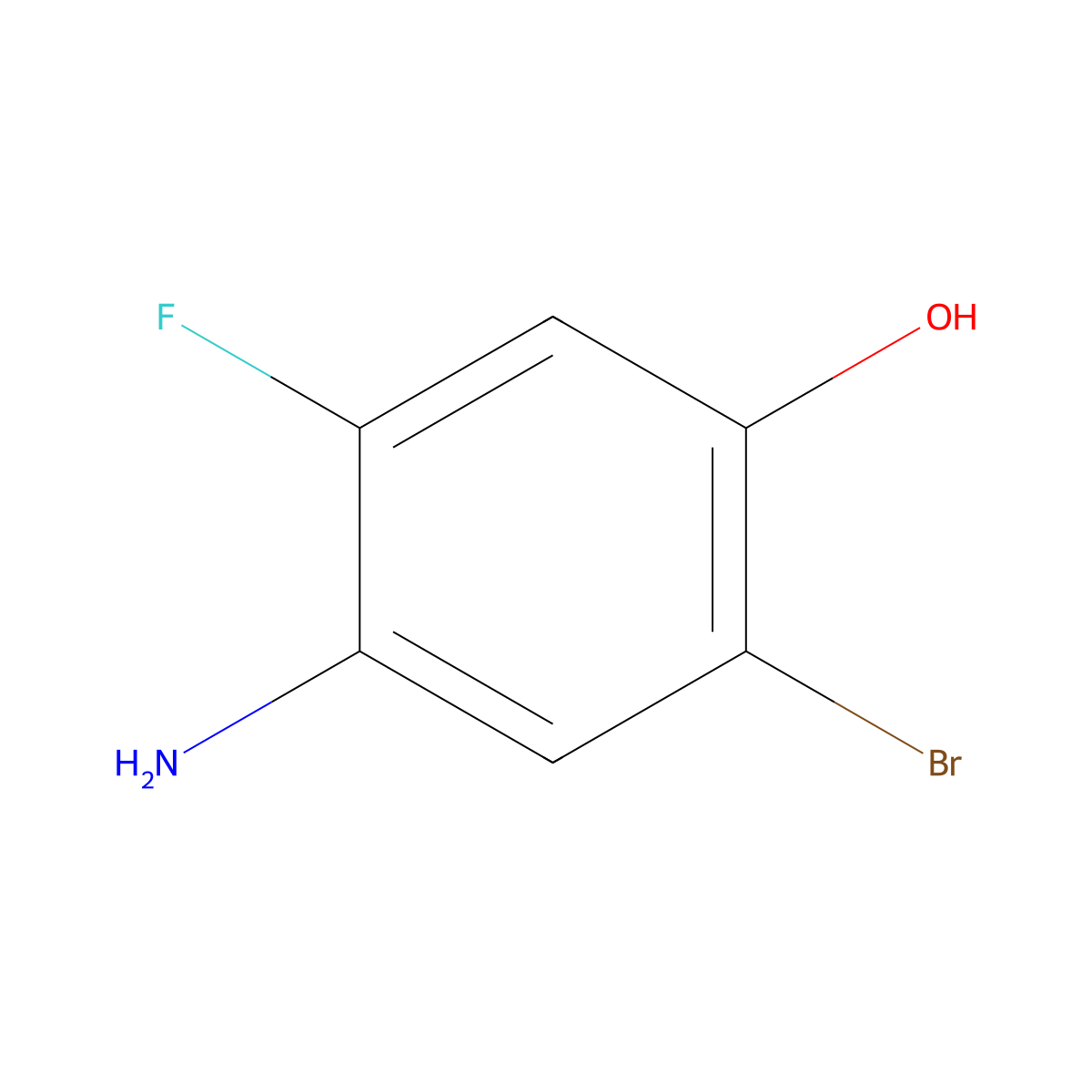 4-Amino-2-bromo-5-fluorophenol molecular structure, CAS 111856-96-3