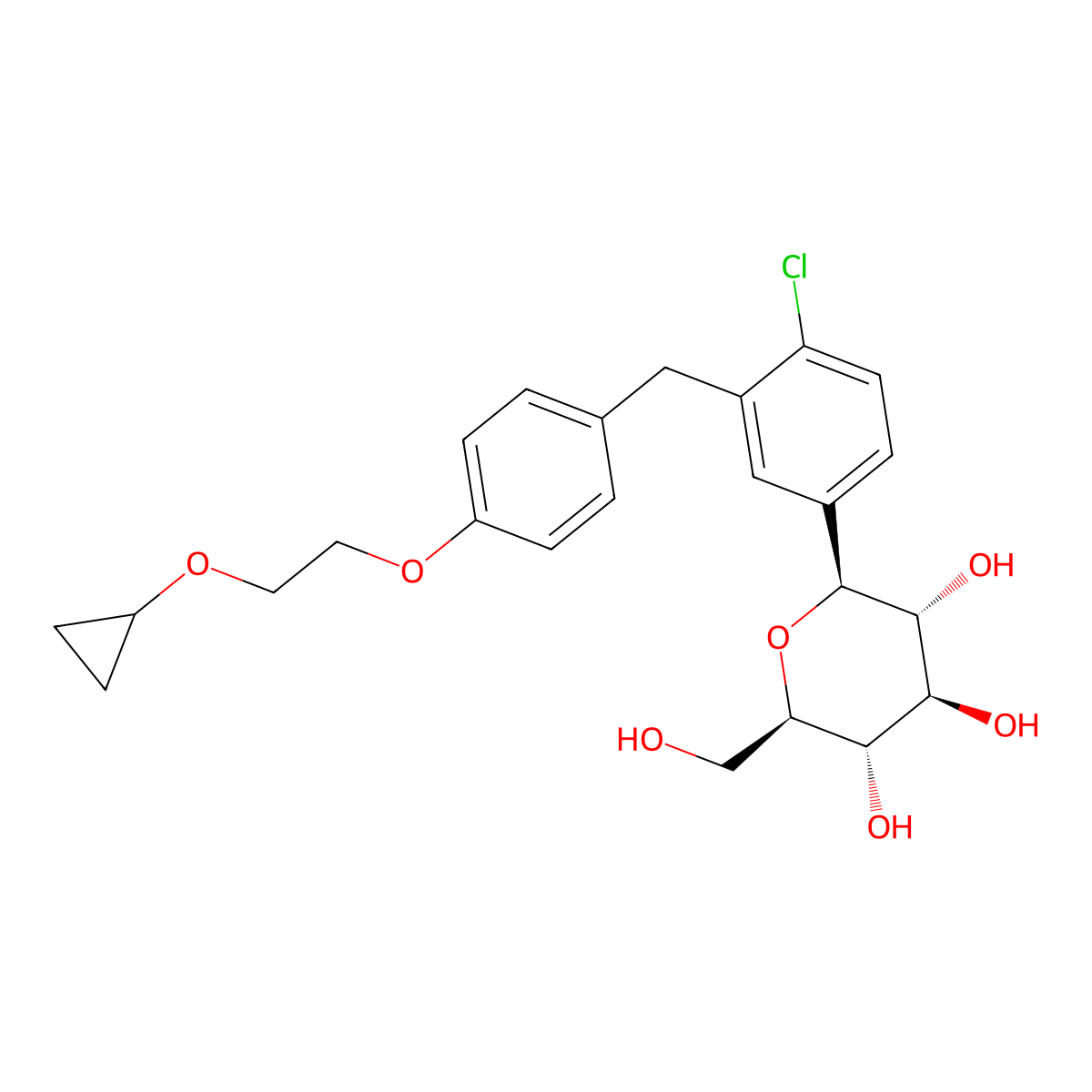Bexagliflozin molecular structure, CAS 1118567-05-7
