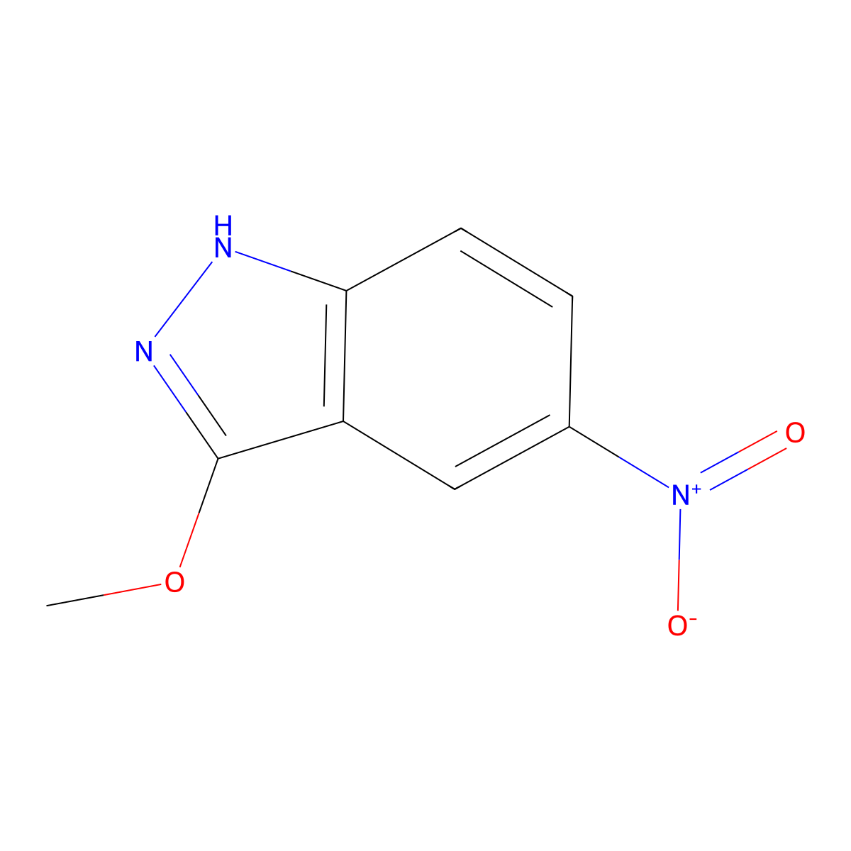 3-Methoxy-5-nitro-1H-indazole molecular structure, CAS 1118574-49-4