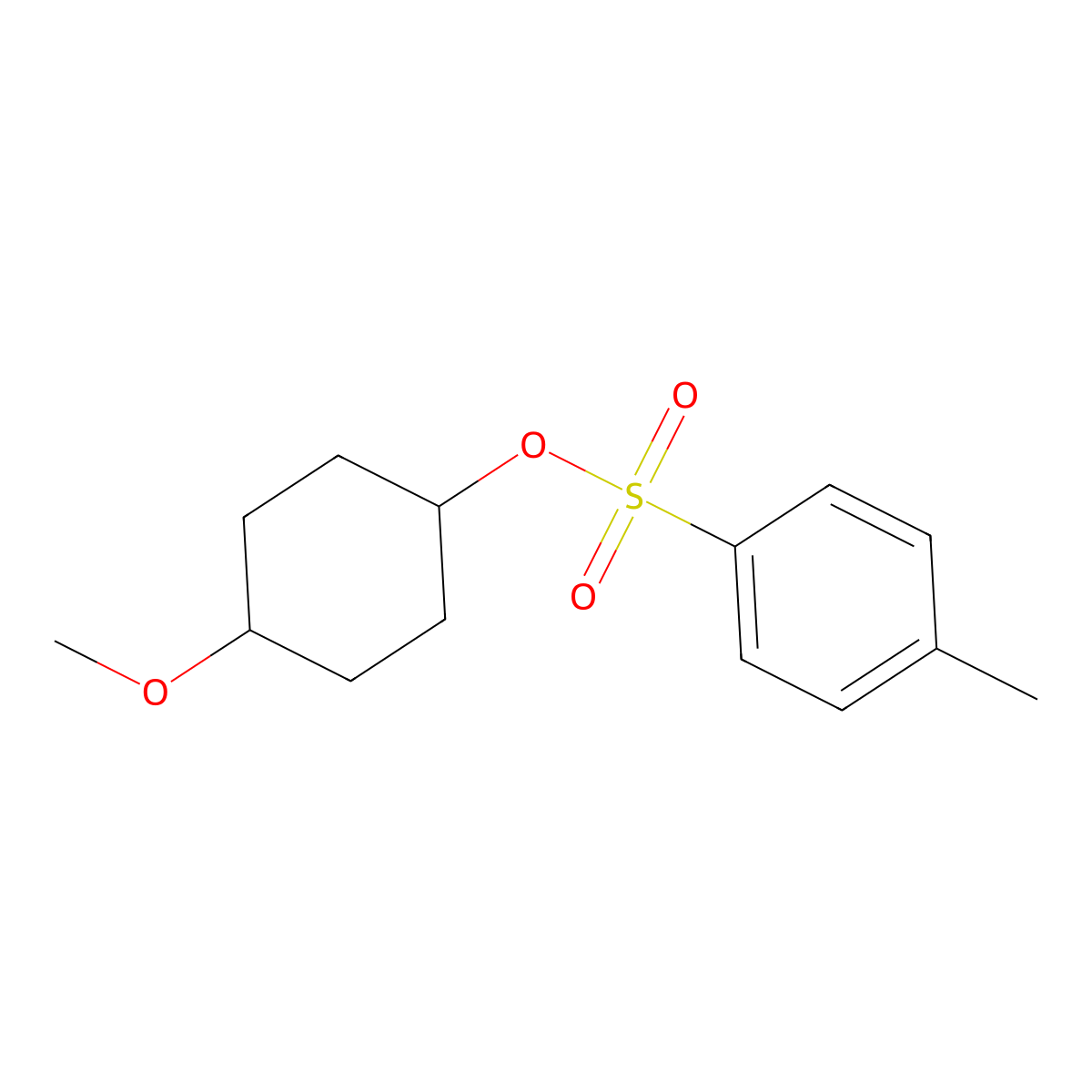 4-Methoxycyclohexyl tosylate, cis- molecular structure, CAS 111859-02-0