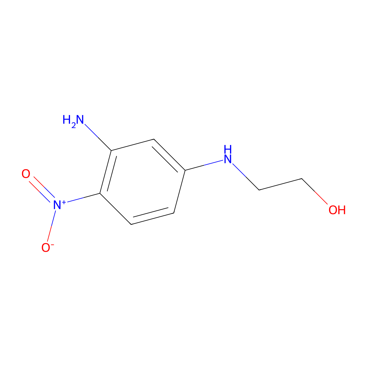 Ethanol, 2-(3-amino-4-nitrophenylamino)- molecular structure, CAS 111861-02-0