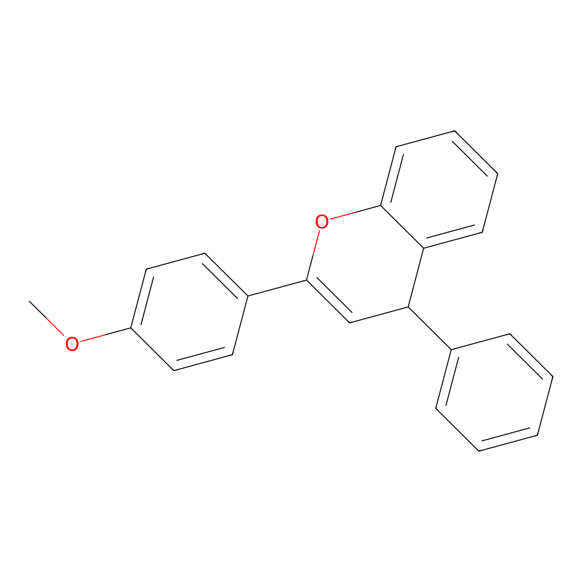 2-(4-methoxyphenyl)-4-phenyl-4H-chromene molecular structure, CAS 111862-04-5