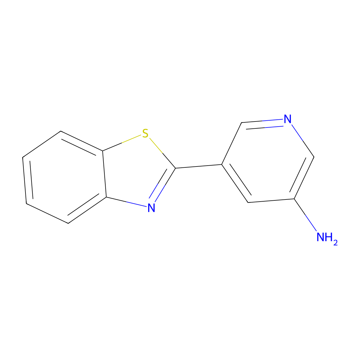 5-(1,3-Benzothiazol-2-yl)pyridin-3-amine molecular structure, CAS 1118624-94-4