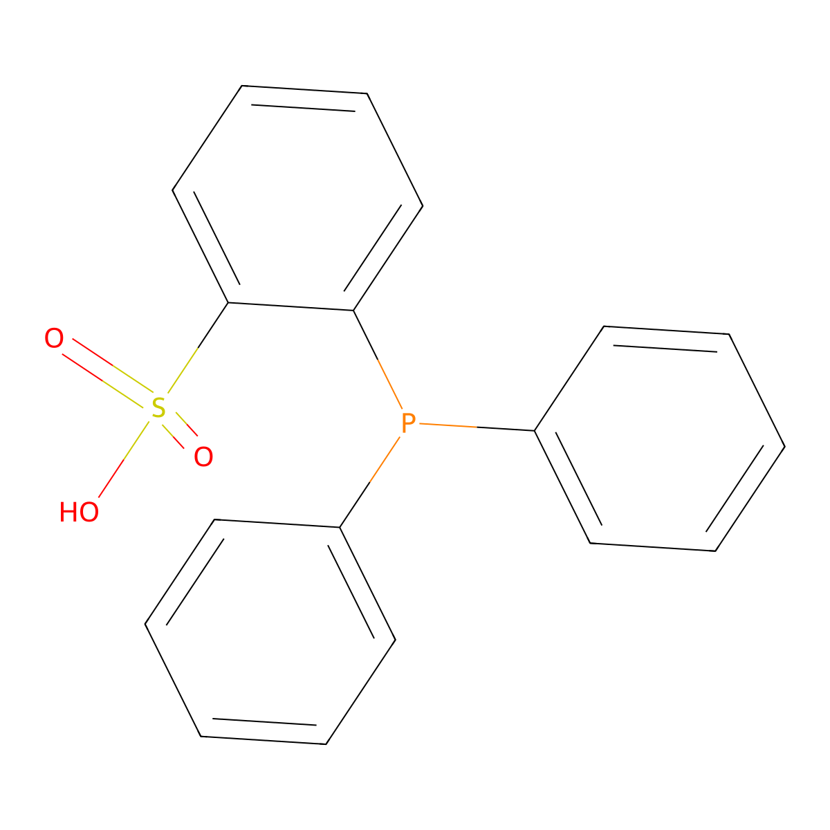 2-(Diphenylphosphino)benzenesulfonic acid molecular structure, CAS 111864-25-6