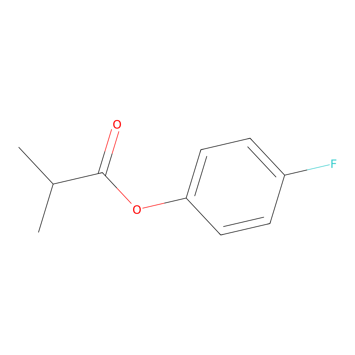 4-Fluorophenyl 2-methylpropanoate molecular structure, CAS 111864-79-0