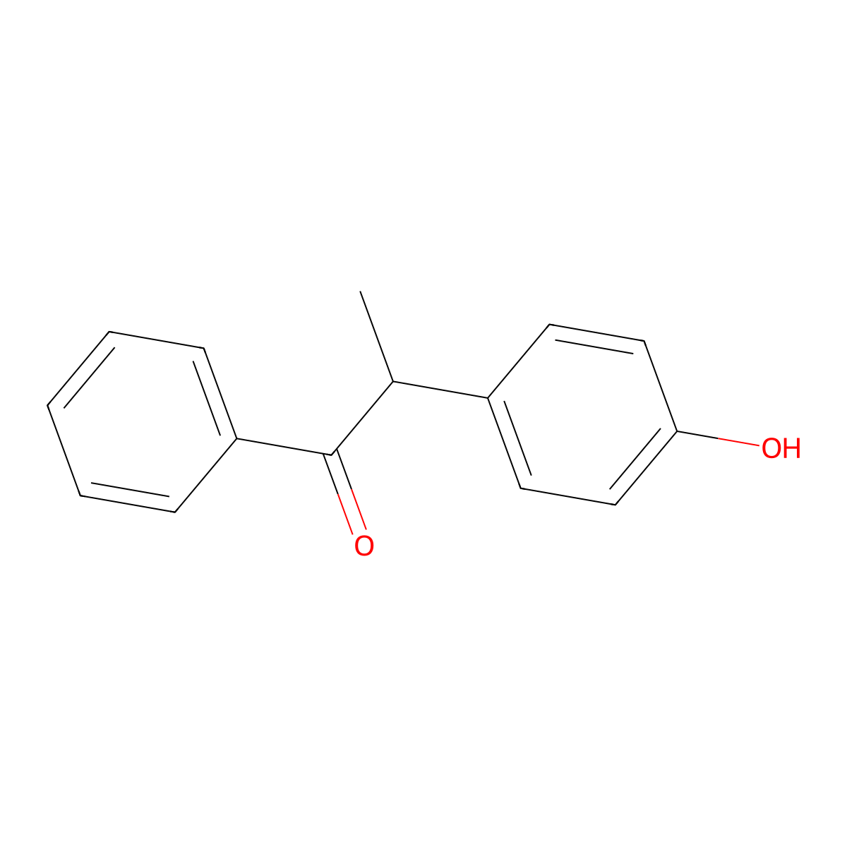 2-(4-Hydroxyphenyl)-1-phenylpropan-1-one molecular structure, CAS 111865-61-3